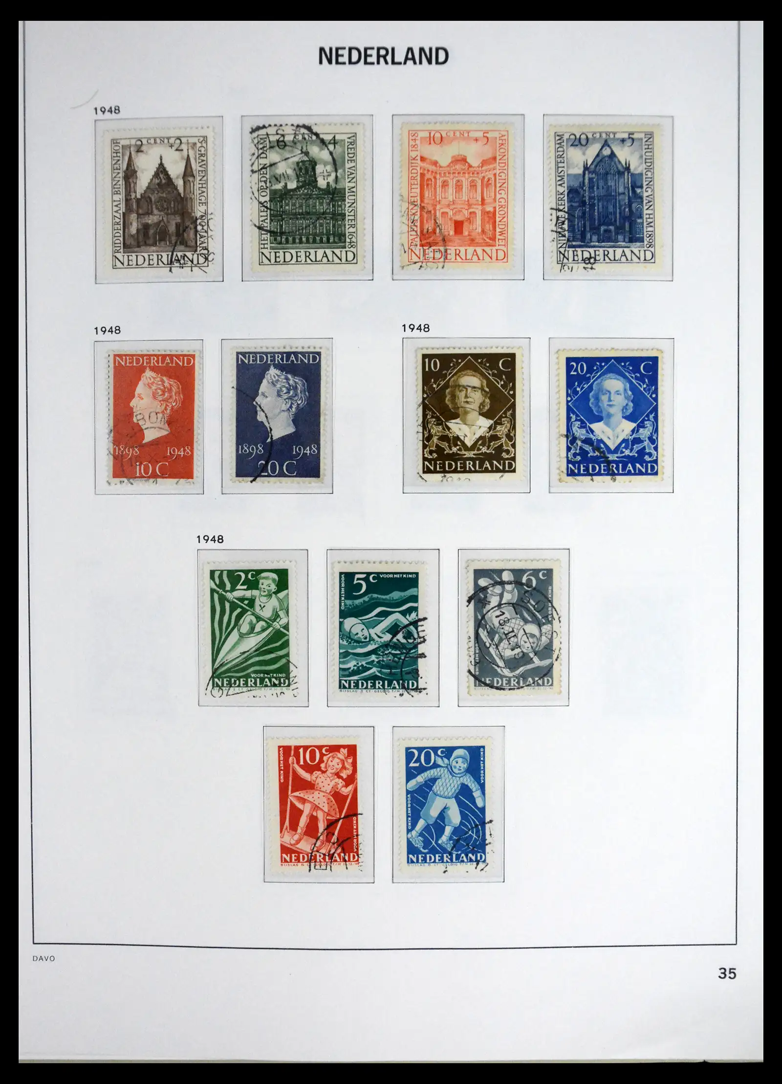 41625 0035 - Stamp collection 41625 Netherlands complete 1852-1949.