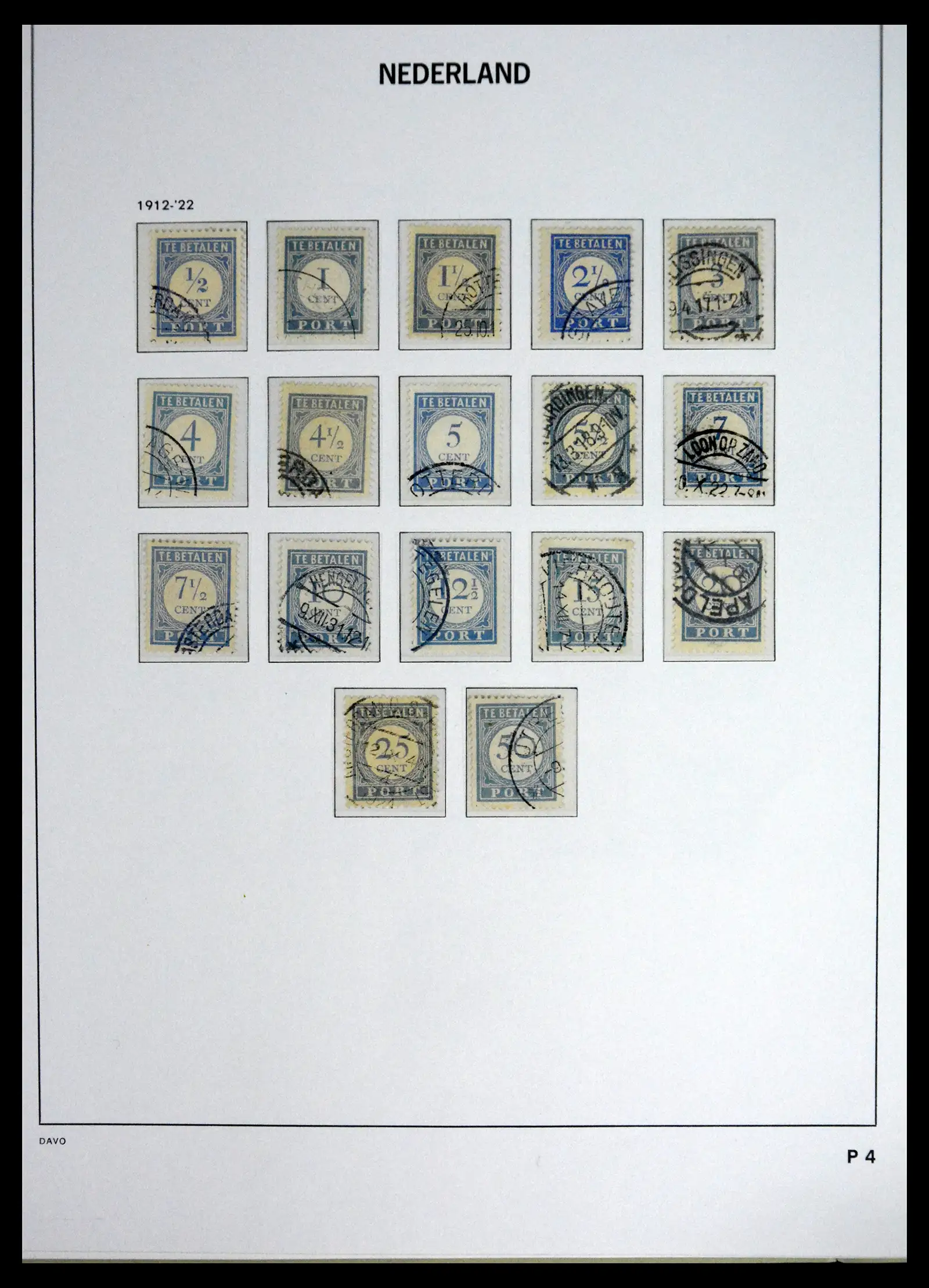 41625 0050 - Stamp collection 41625 Netherlands complete 1852-1949.