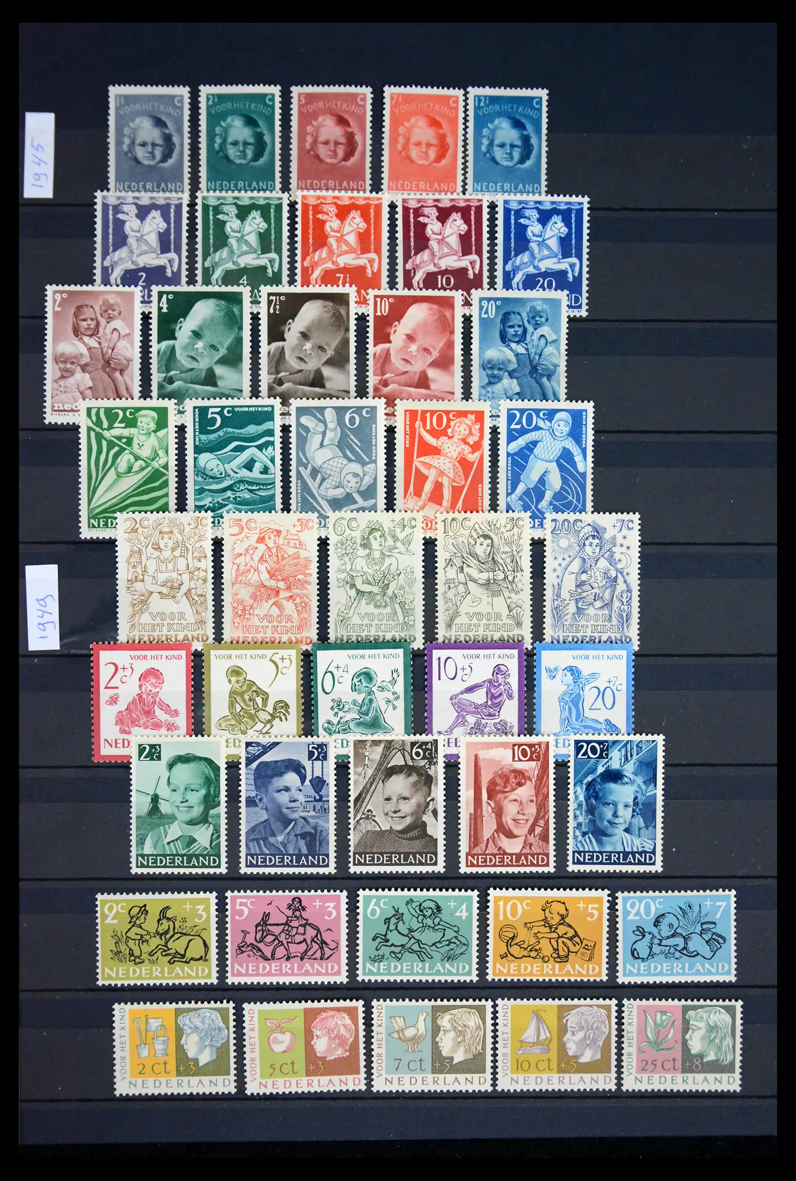41627 0003 - Stamp collection 41627 Netherlands Child & Summer 1924-2001.