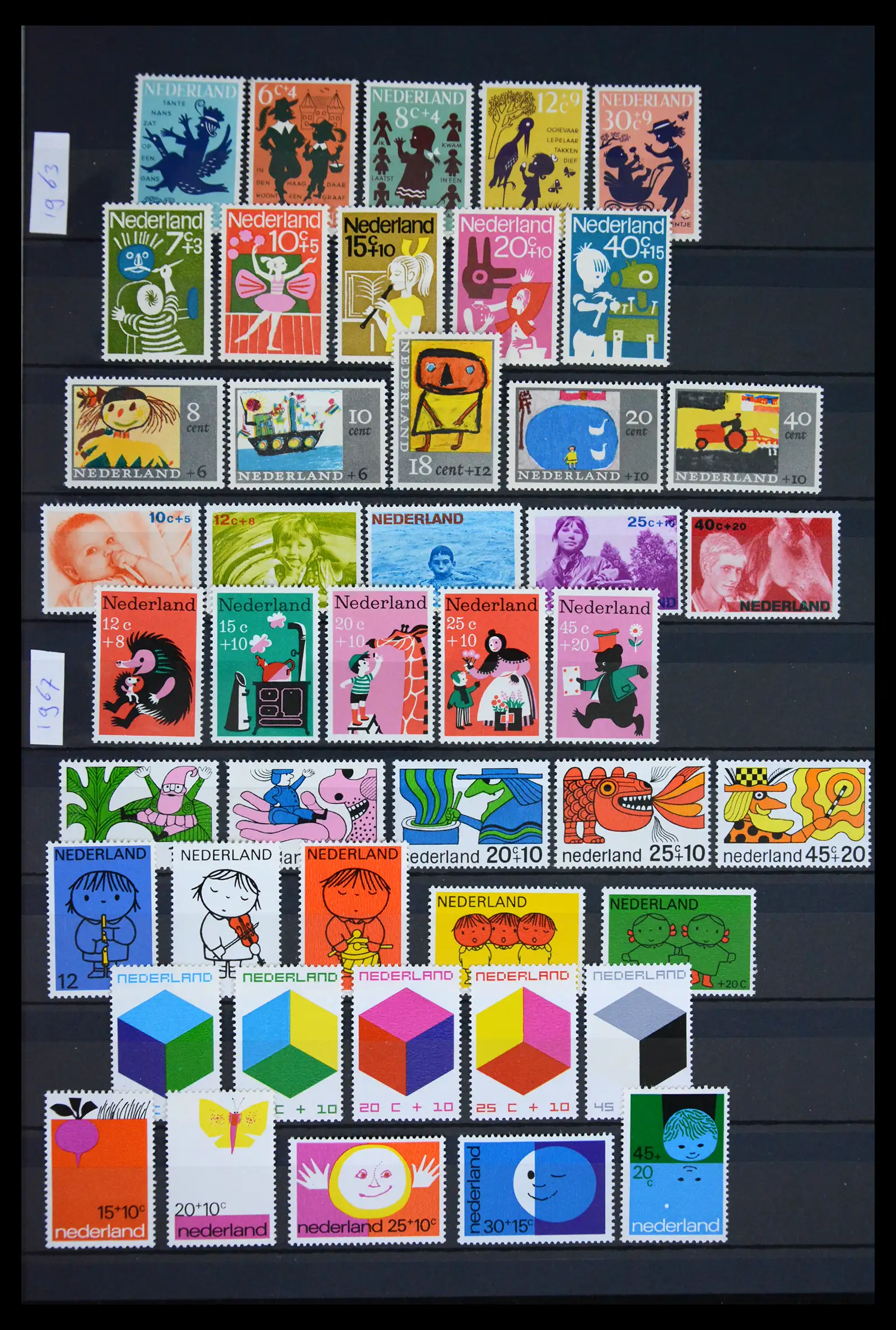 41627 0005 - Stamp collection 41627 Netherlands Child & Summer 1924-2001.