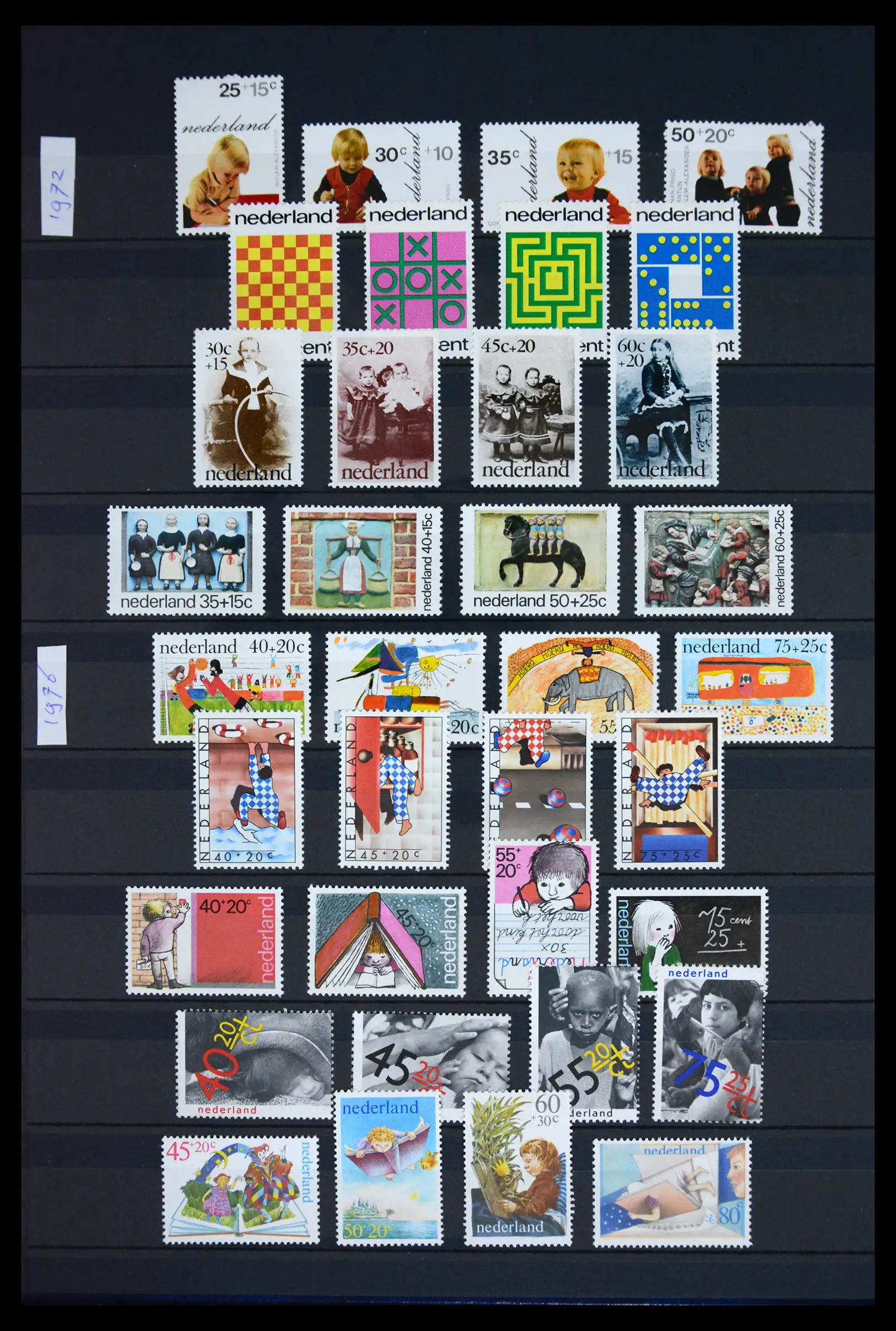 41627 0006 - Stamp collection 41627 Netherlands Child & Summer 1924-2001.