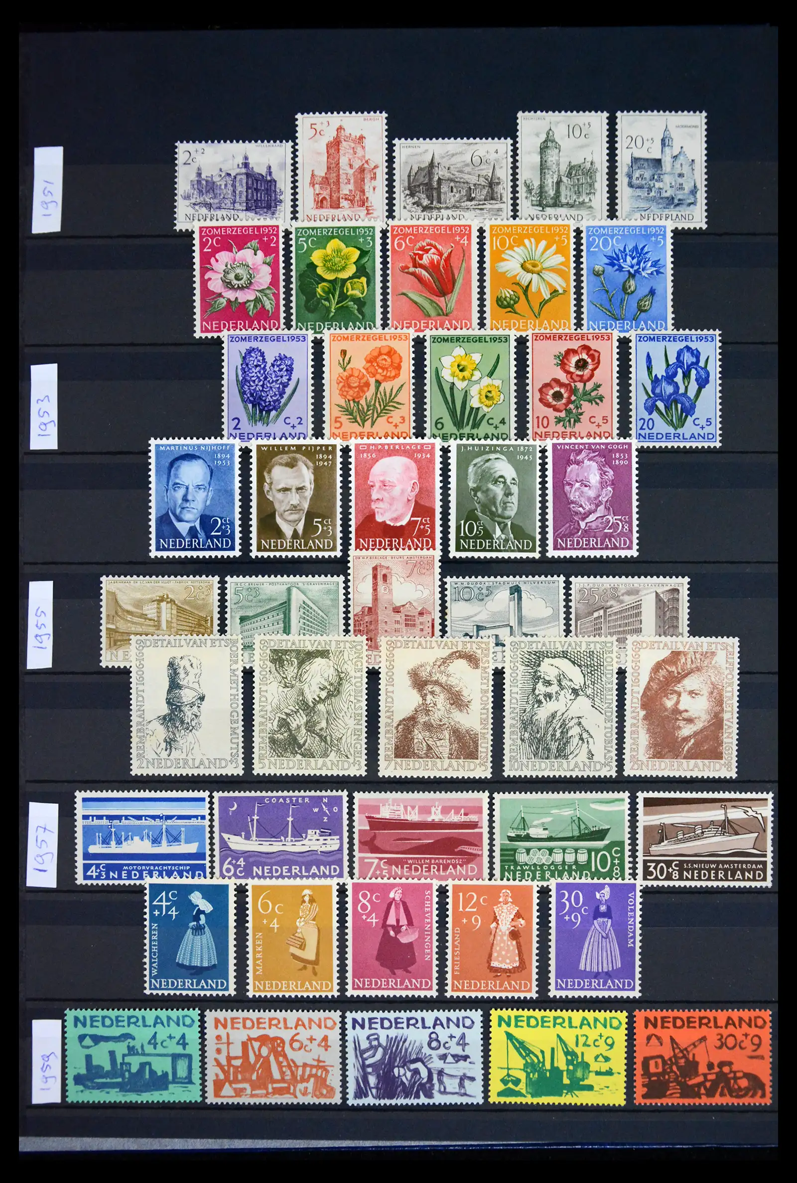 41627 0012 - Stamp collection 41627 Netherlands Child & Summer 1924-2001.