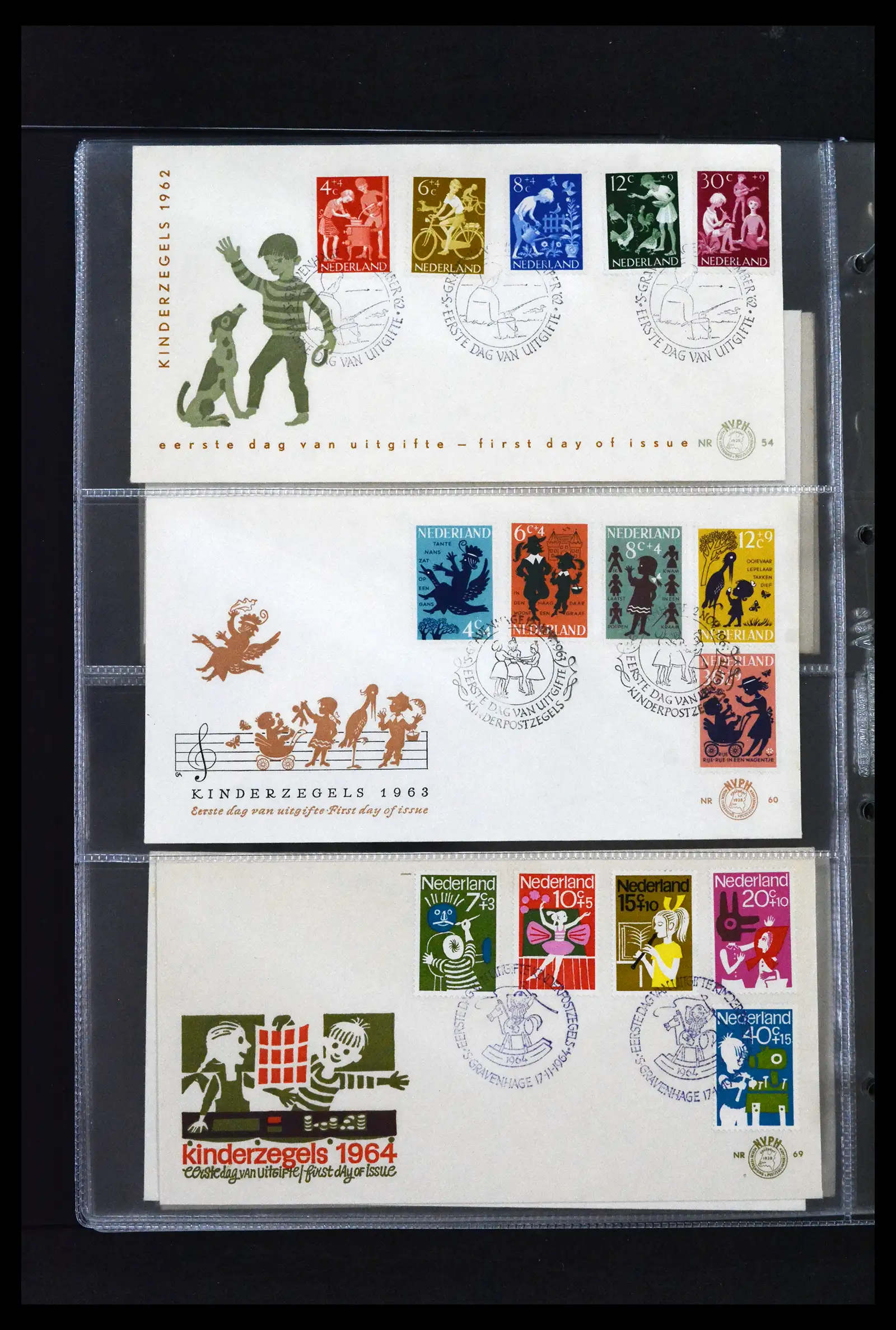 41629 0007 - Stamp collection 41629 Netherlands FDC's 1950-2024.