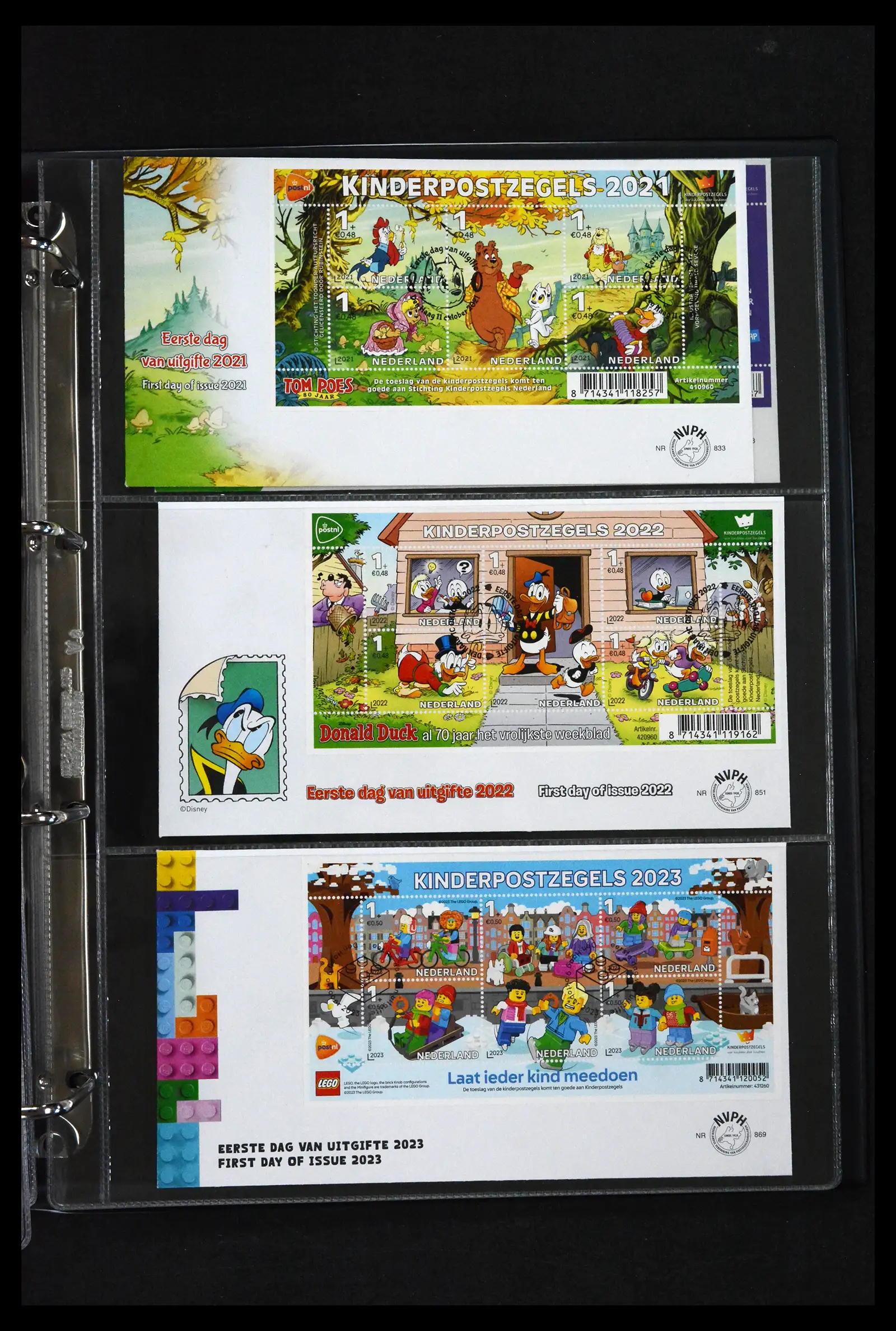 41629 0061 - Stamp collection 41629 Netherlands FDC's 1950-2024.