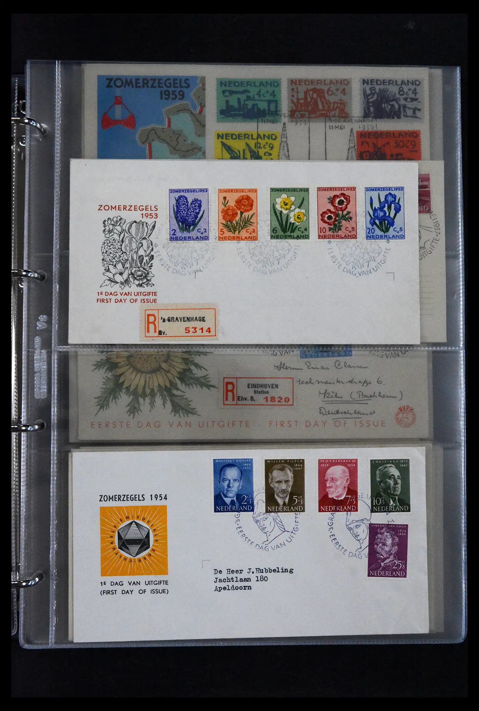 41629 0066 - Stamp collection 41629 Netherlands FDC's 1950-2024.