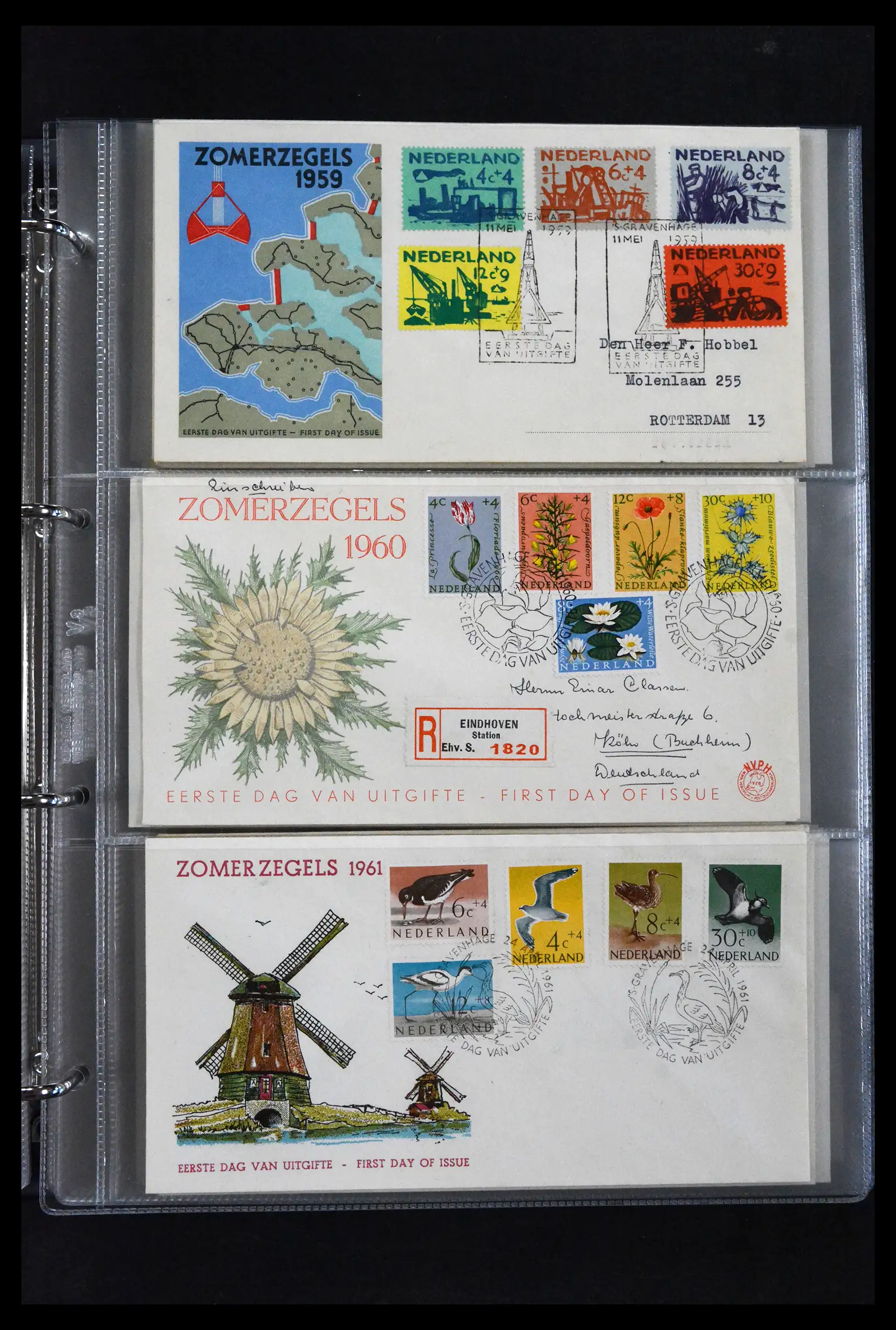 41629 0069 - Stamp collection 41629 Netherlands FDC's 1950-2024.