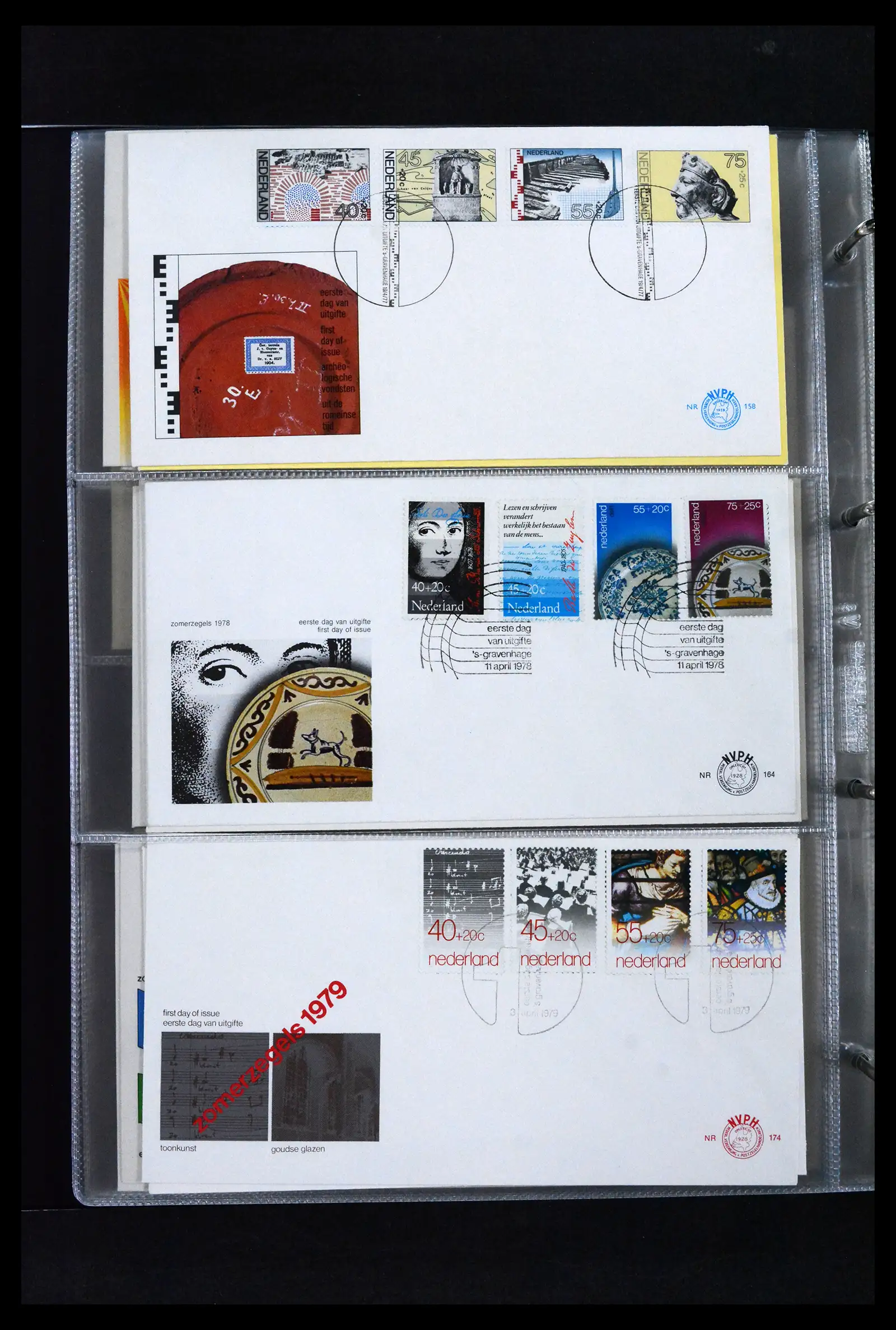41629 0075 - Stamp collection 41629 Netherlands FDC's 1950-2024.