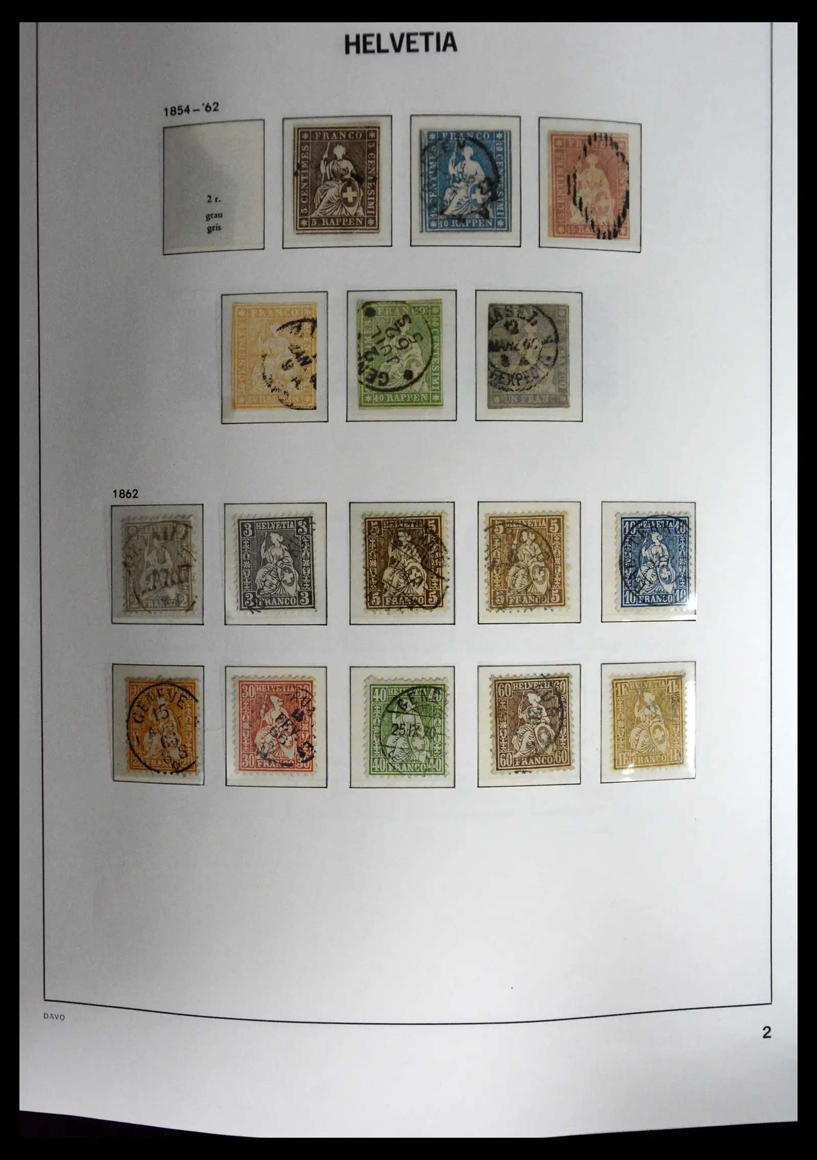 41630 0002 - Stamp collection 41630 Switzerland 1850-1969.