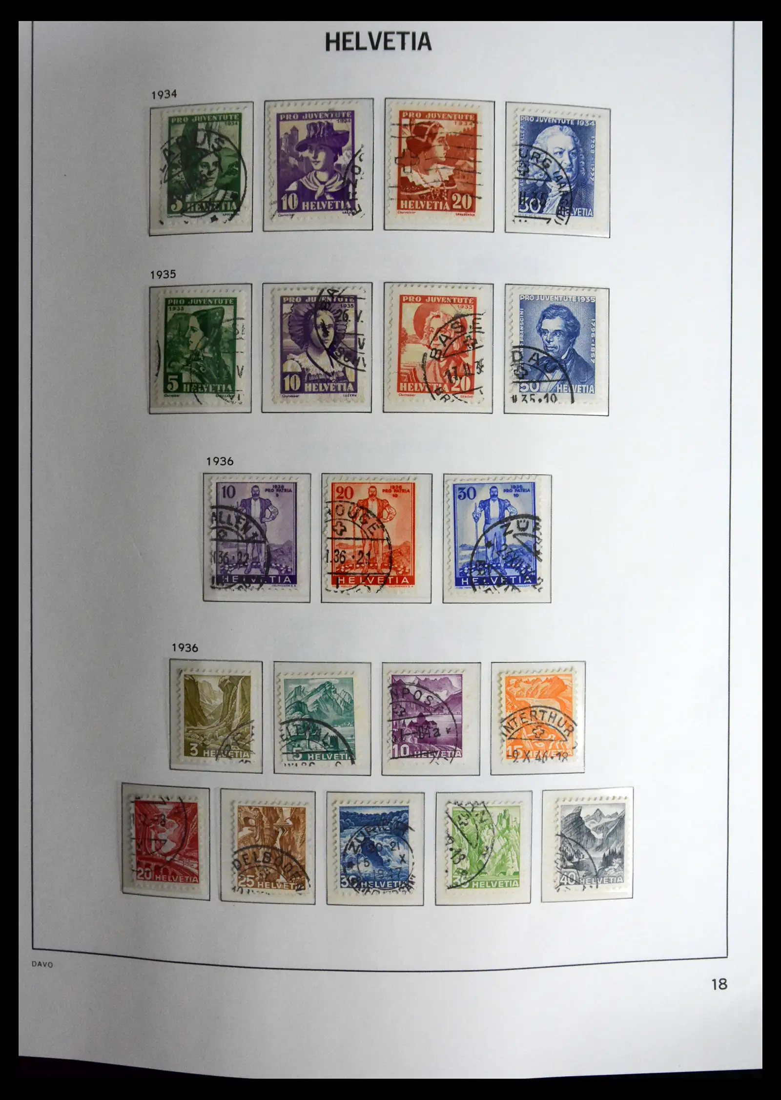41630 0018 - Stamp collection 41630 Switzerland 1850-1969.