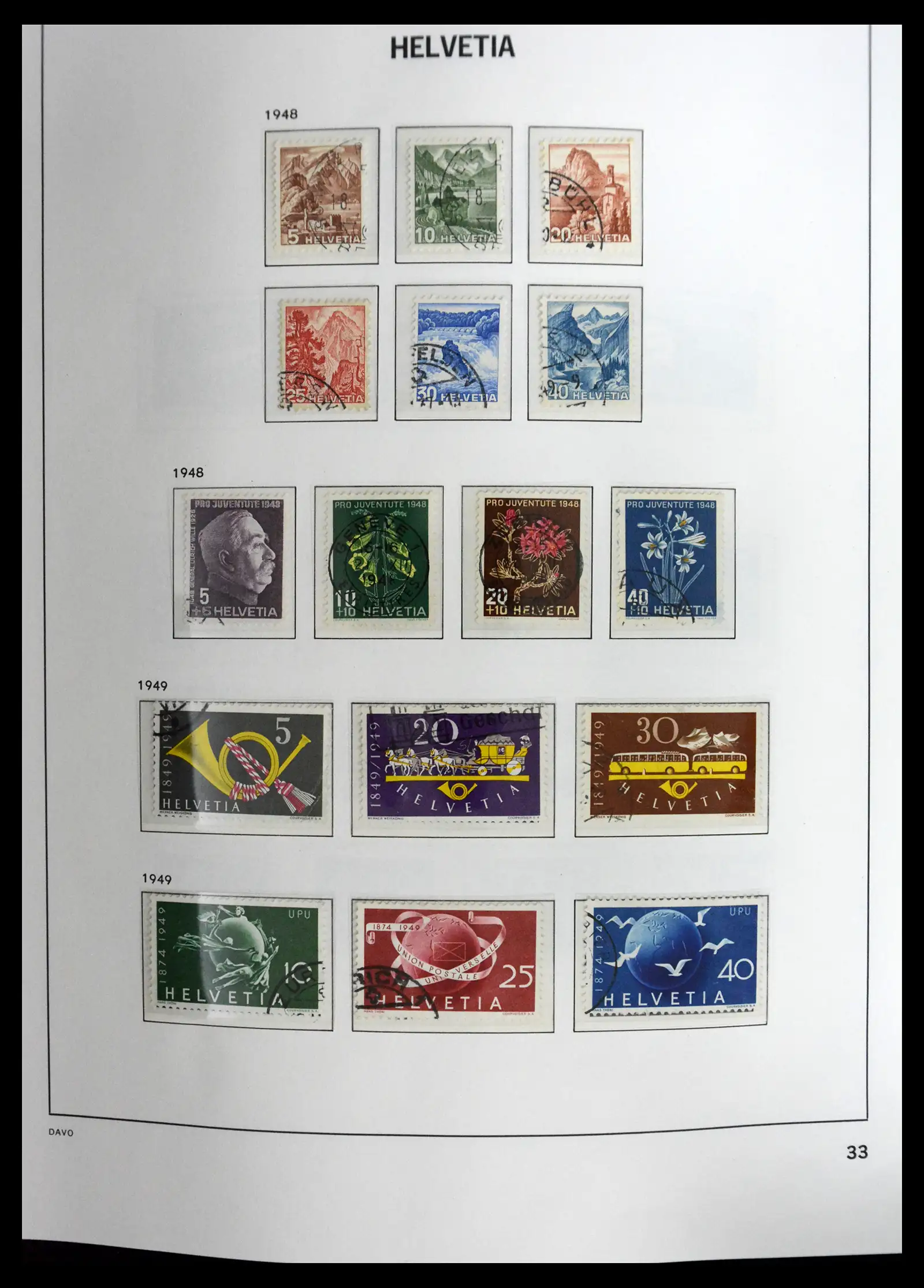 41630 0033 - Stamp collection 41630 Switzerland 1850-1969.