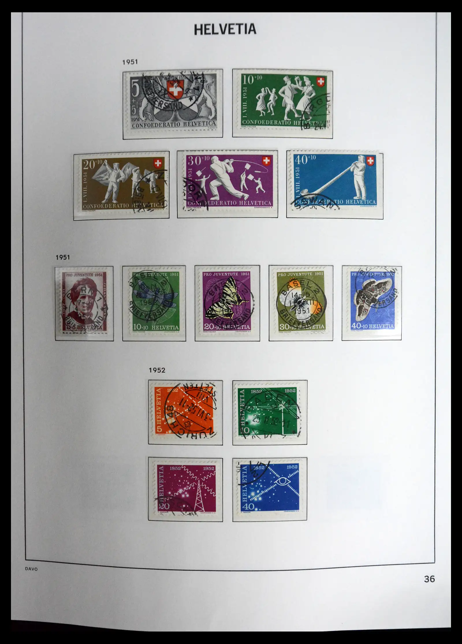 41630 0036 - Stamp collection 41630 Switzerland 1850-1969.
