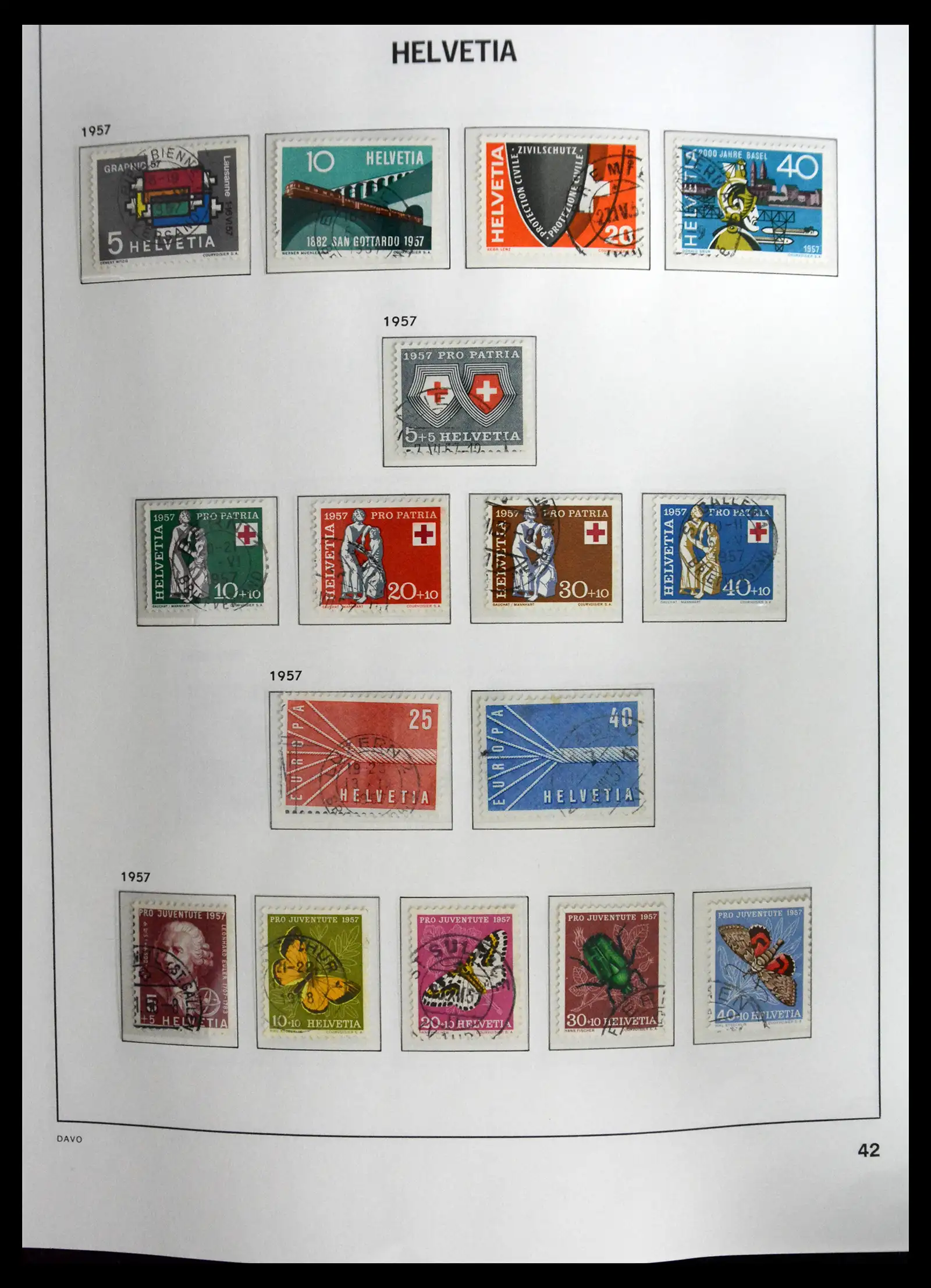 41630 0042 - Stamp collection 41630 Switzerland 1850-1969.