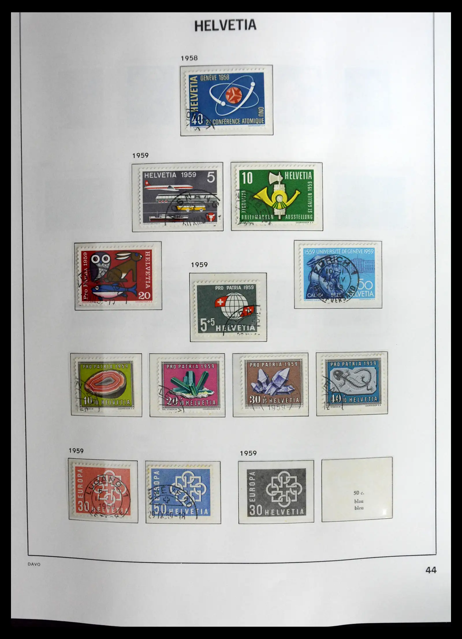 41630 0044 - Stamp collection 41630 Switzerland 1850-1969.