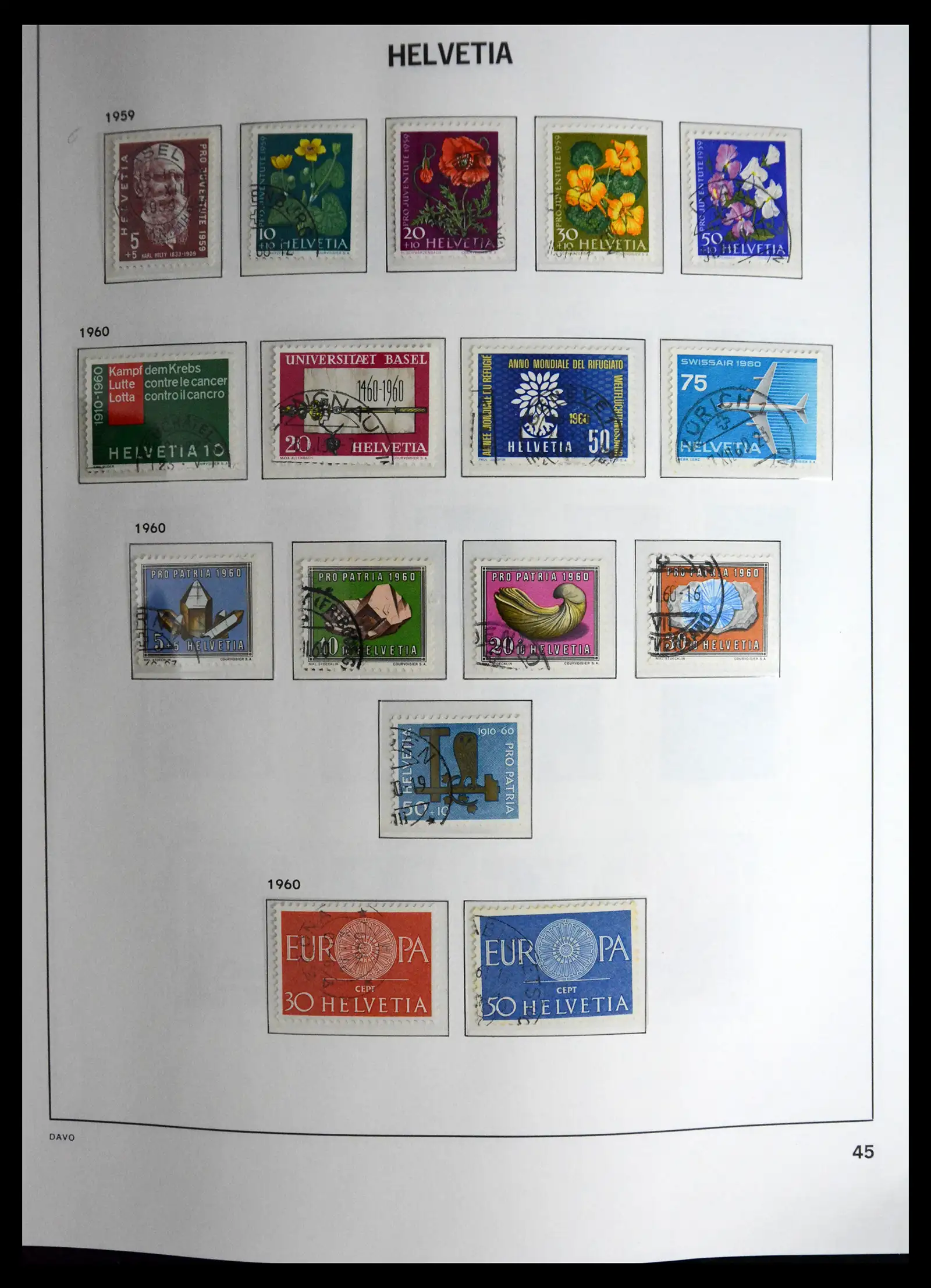 41630 0045 - Stamp collection 41630 Switzerland 1850-1969.