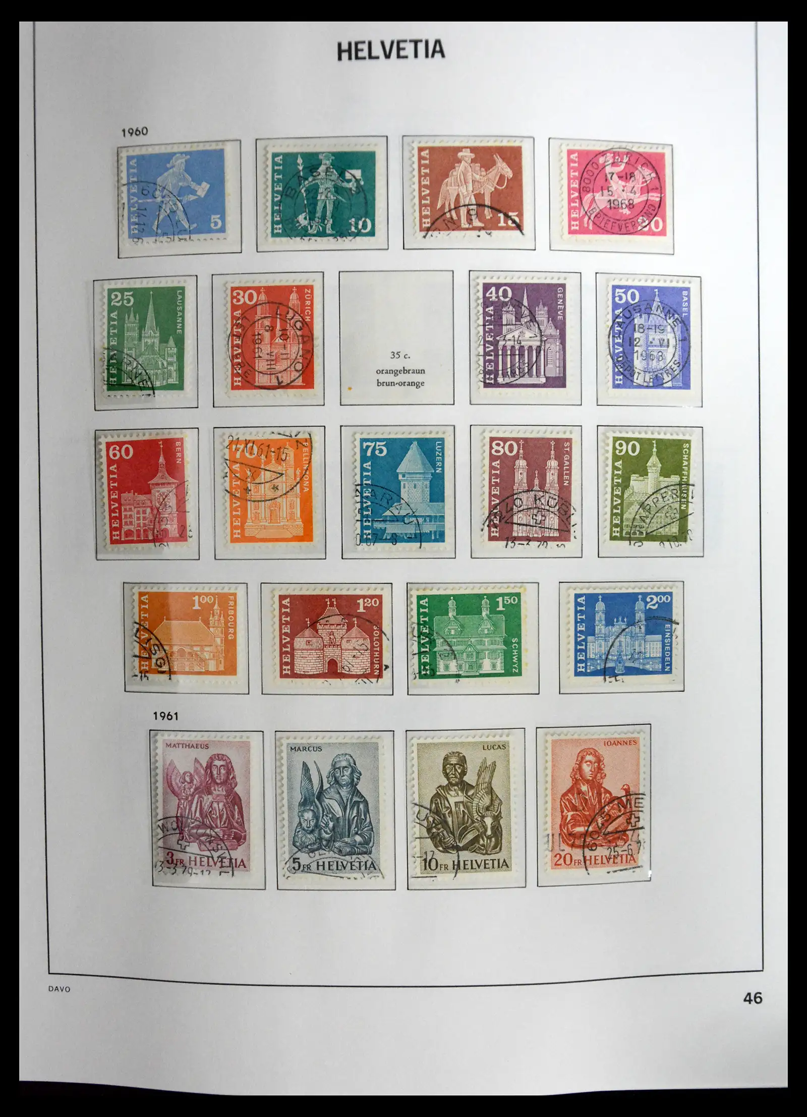 41630 0046 - Stamp collection 41630 Switzerland 1850-1969.