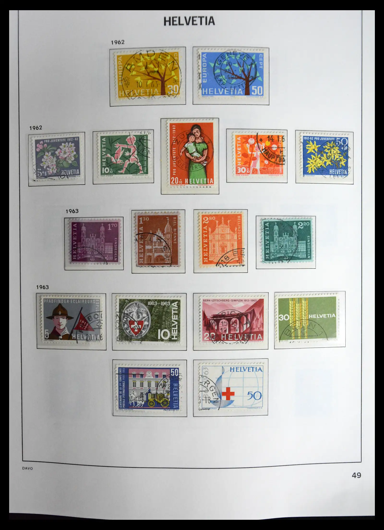 41630 0049 - Stamp collection 41630 Switzerland 1850-1969.