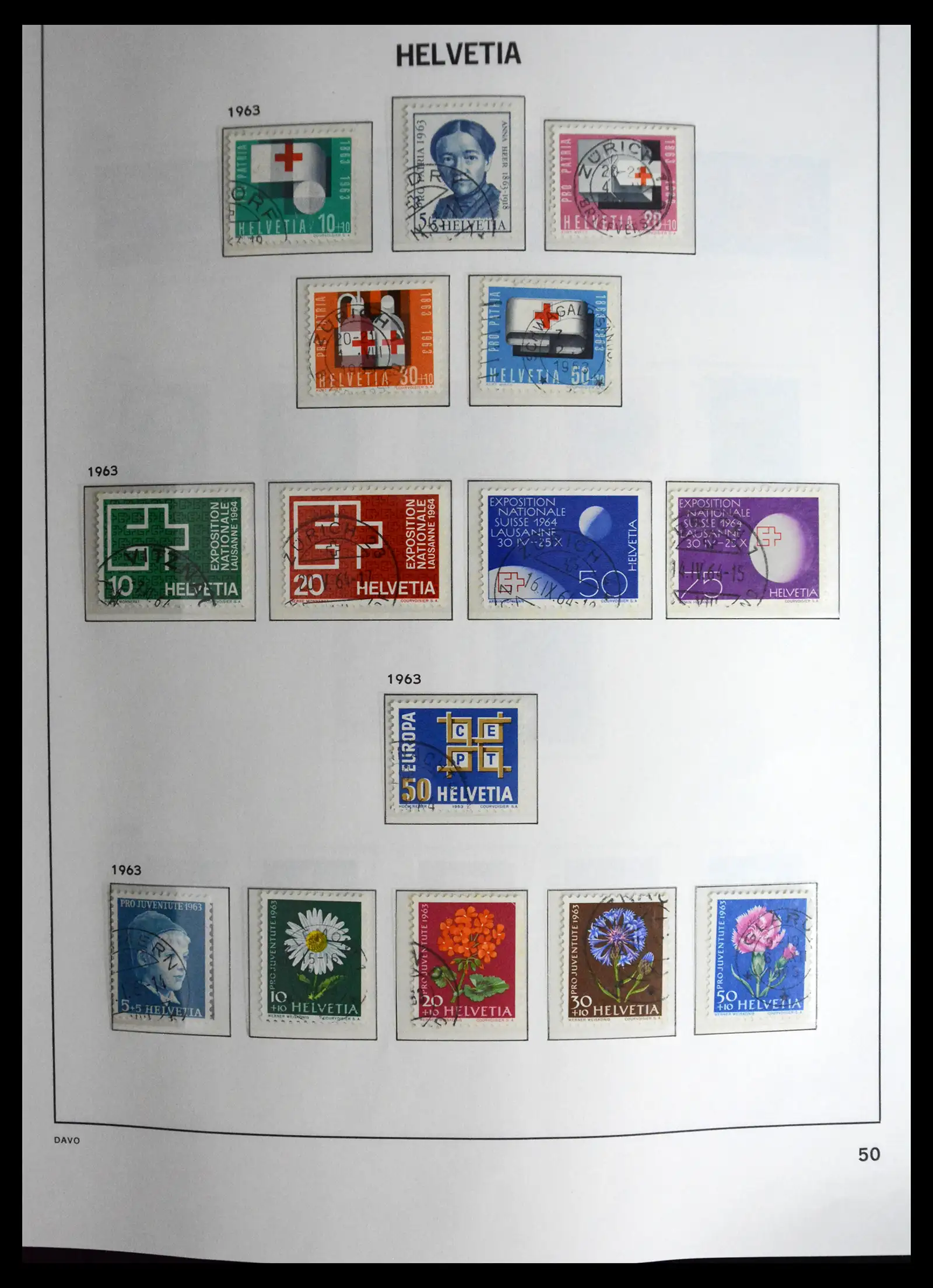 41630 0050 - Stamp collection 41630 Switzerland 1850-1969.