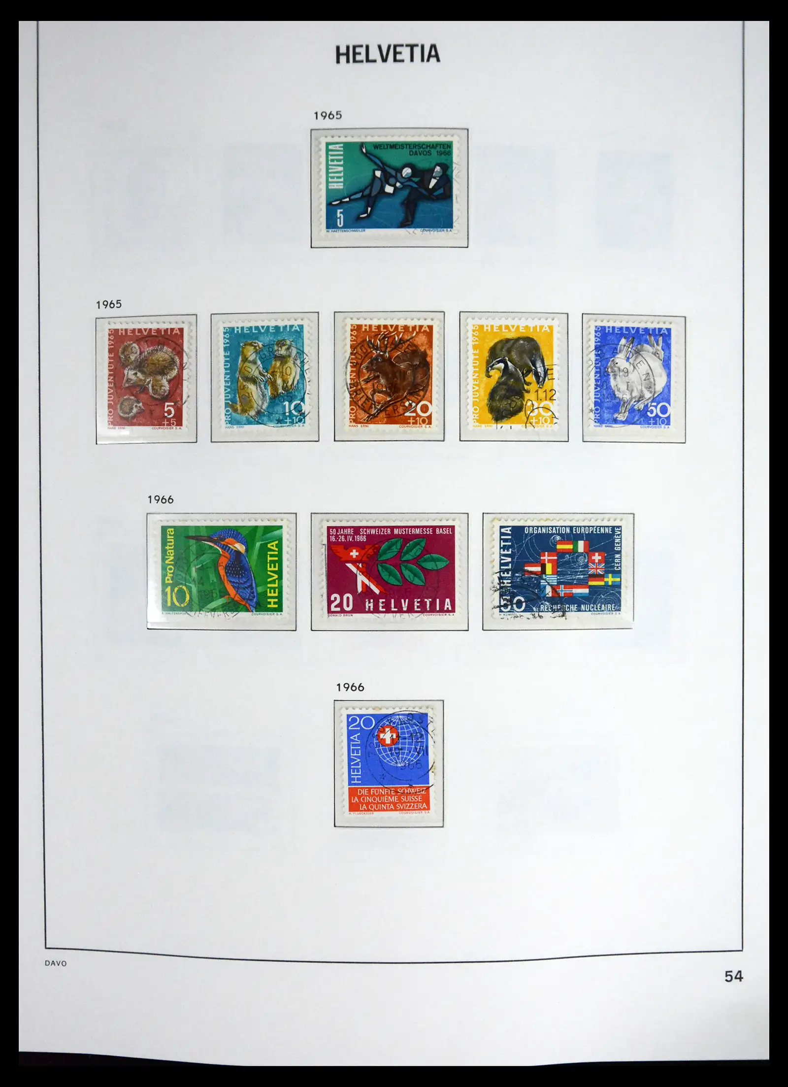 41630 0054 - Stamp collection 41630 Switzerland 1850-1969.