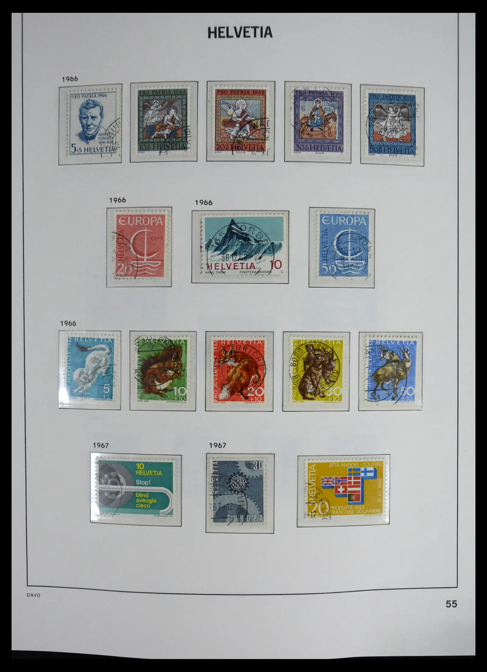 41630 0055 - Stamp collection 41630 Switzerland 1850-1969.