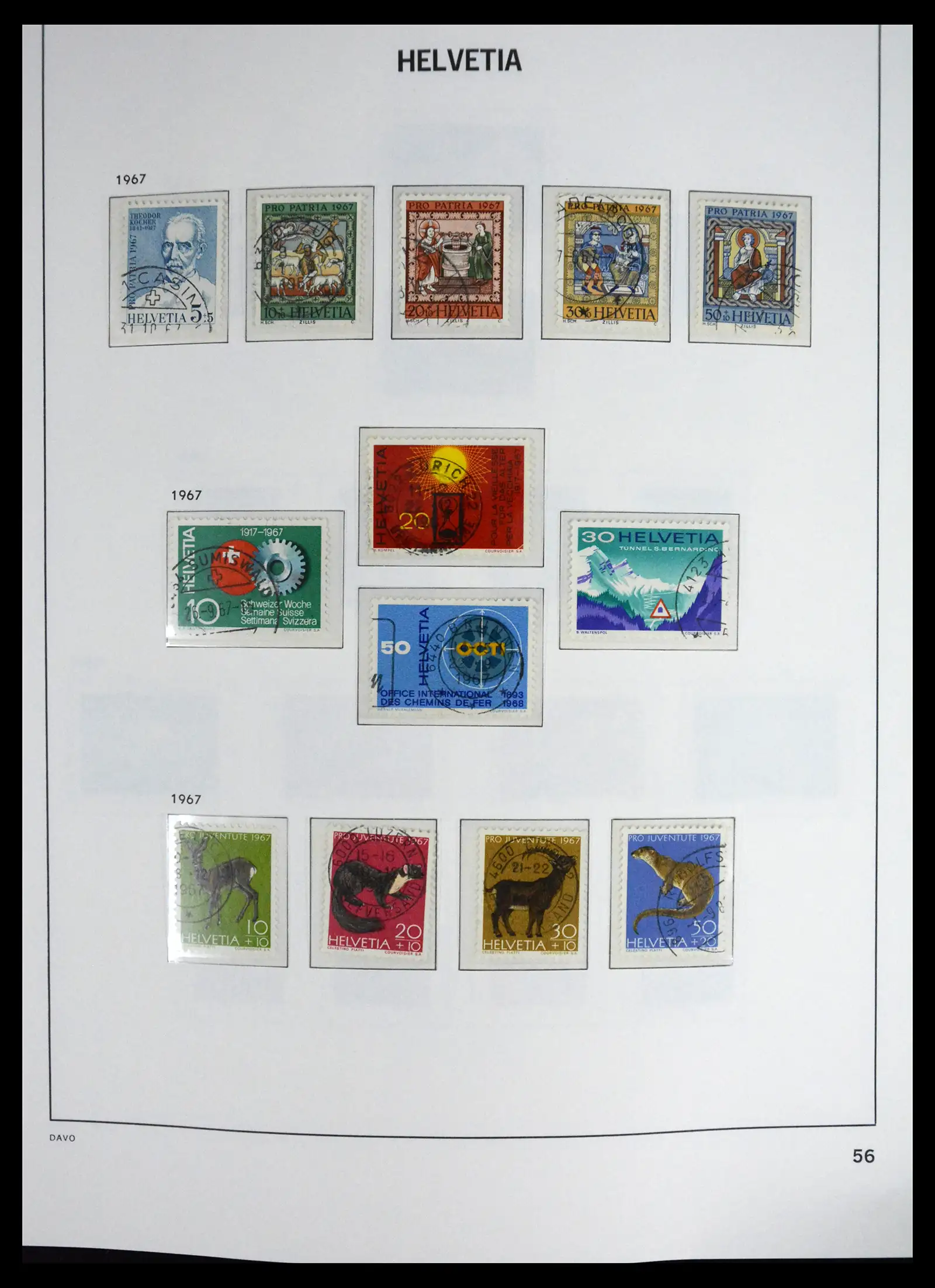 41630 0056 - Stamp collection 41630 Switzerland 1850-1969.