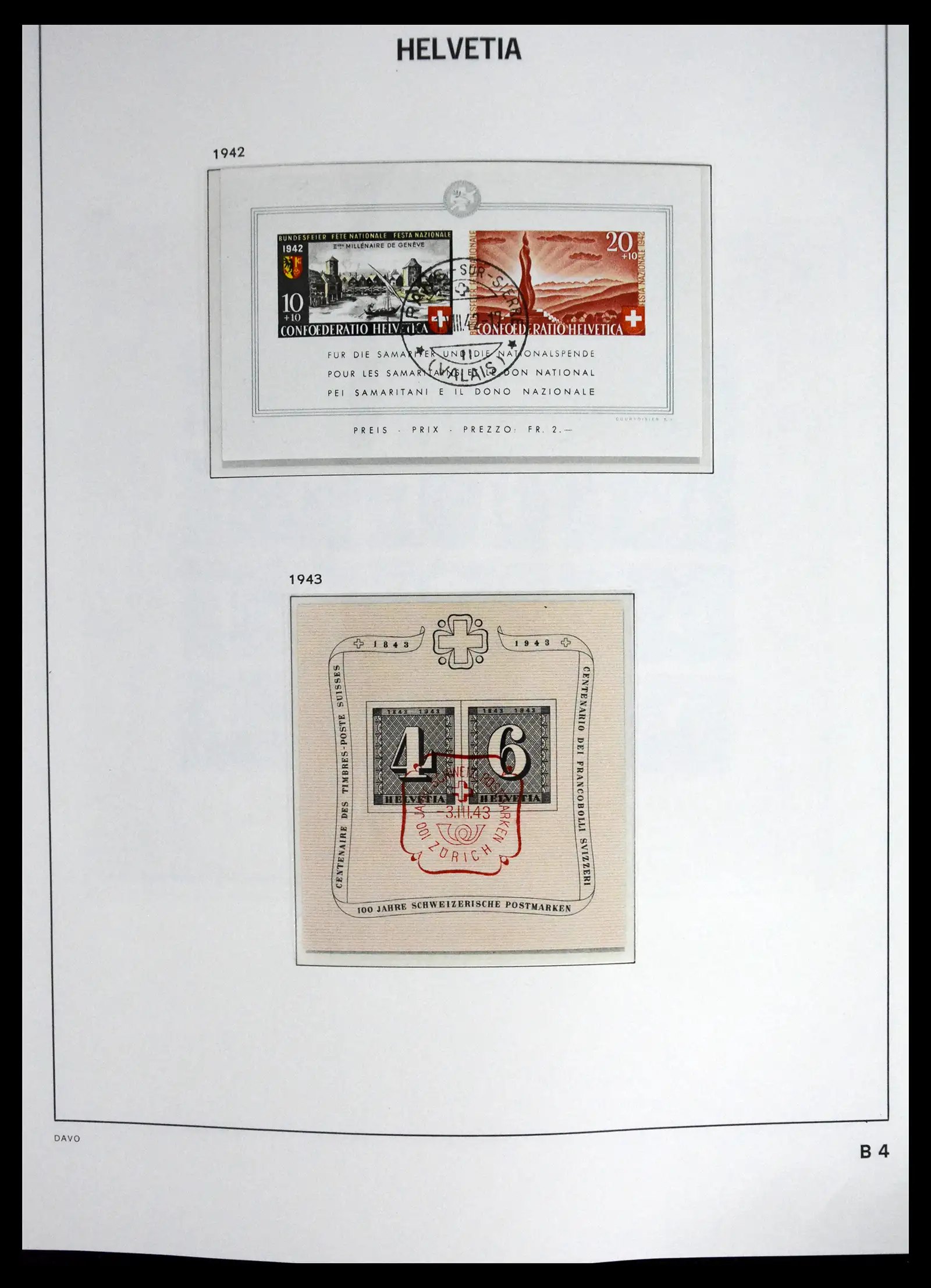 41630 0063 - Stamp collection 41630 Switzerland 1850-1969.