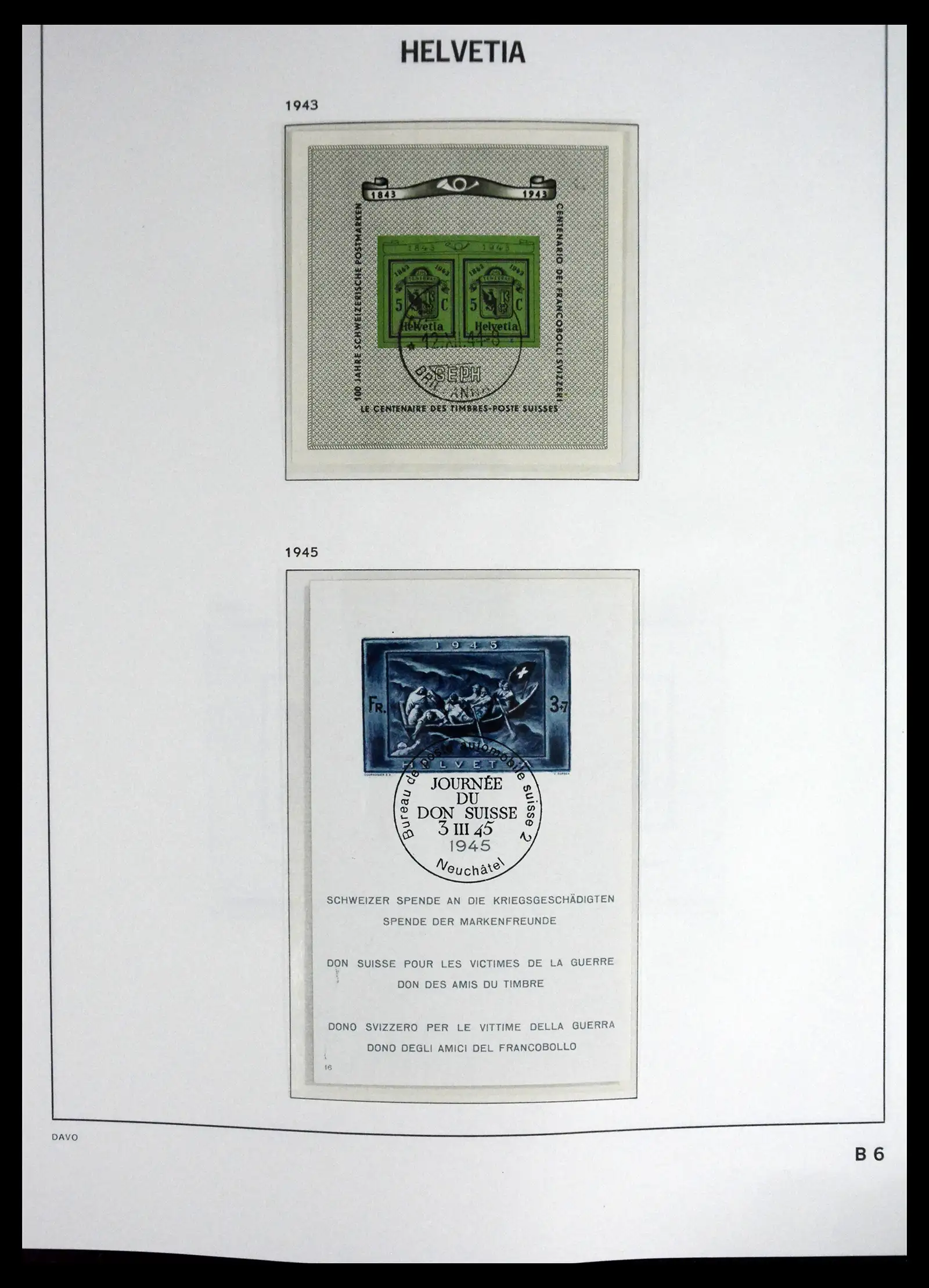 41630 0065 - Stamp collection 41630 Switzerland 1850-1969.