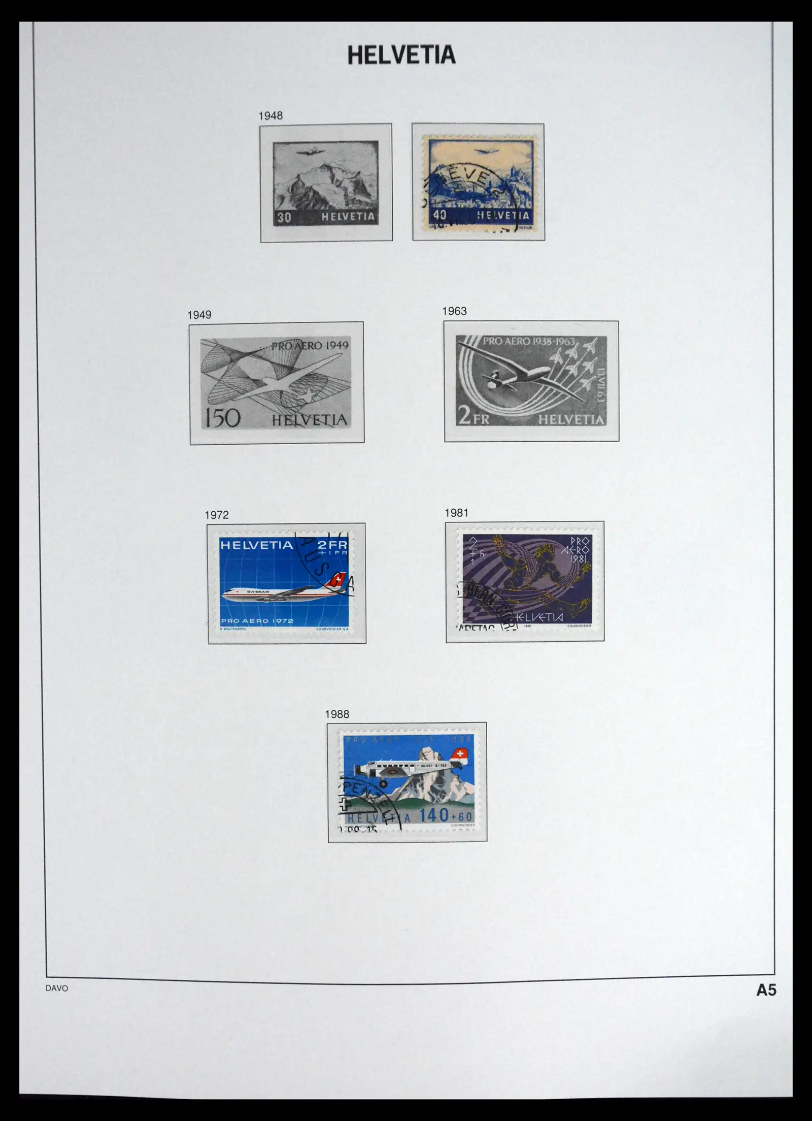 41630 0074 - Stamp collection 41630 Switzerland 1850-1969.