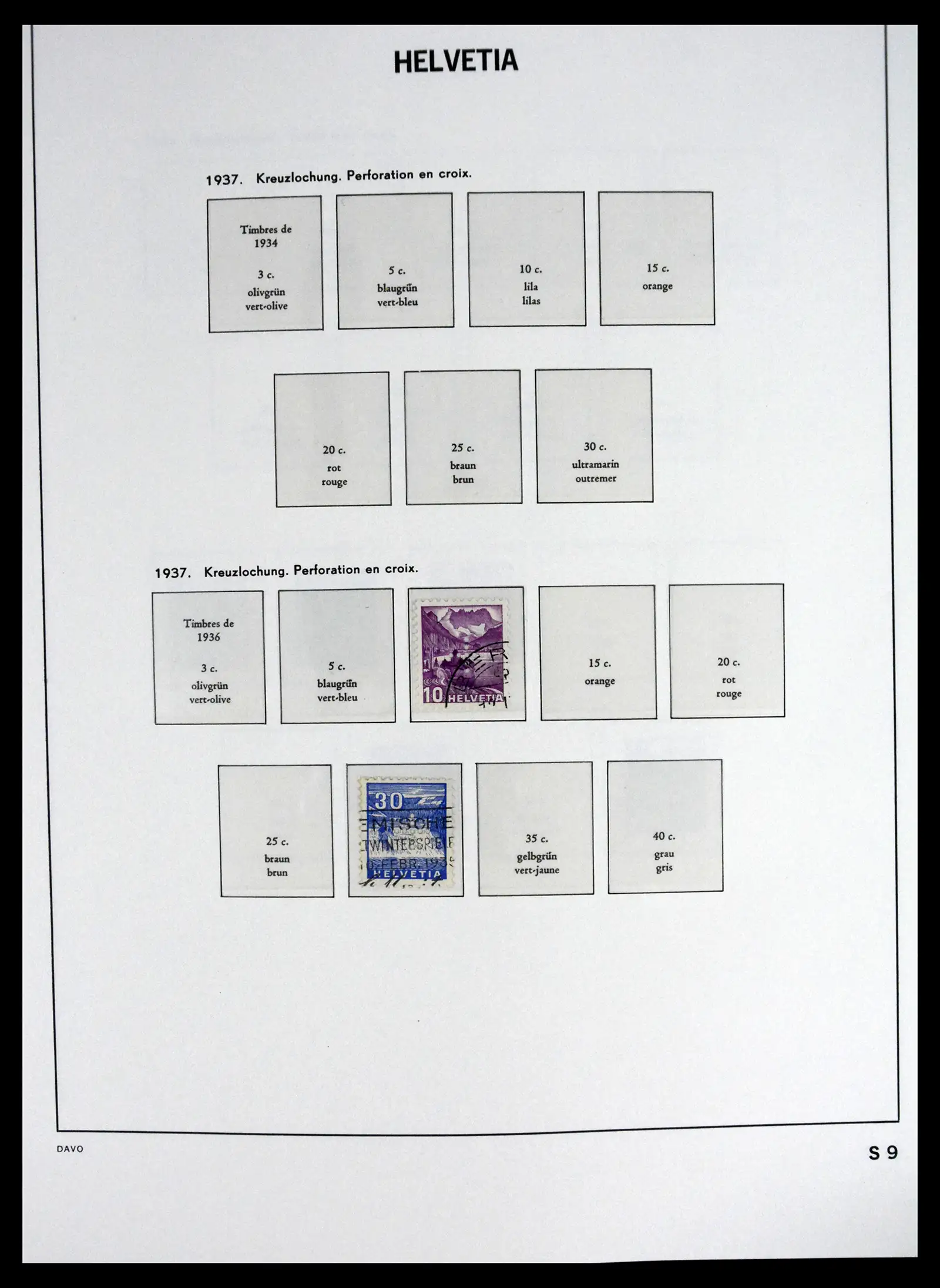 41630 0089 - Stamp collection 41630 Switzerland 1850-1969.