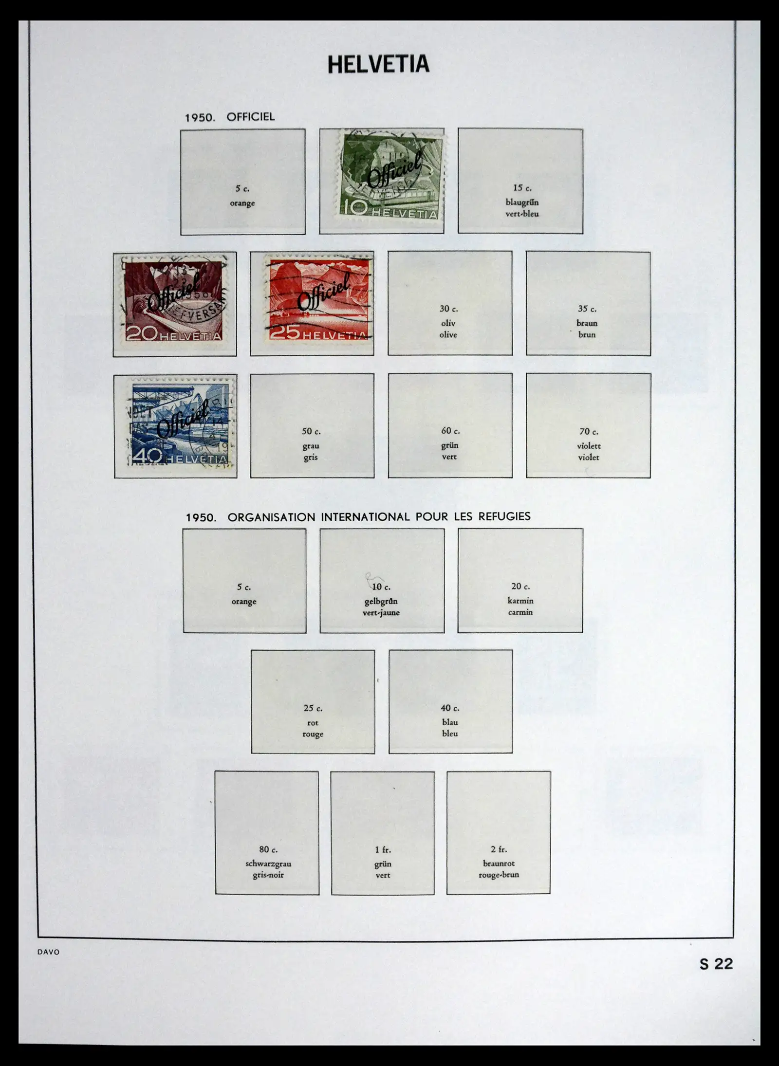 41630 0098 - Stamp collection 41630 Switzerland 1850-1969.