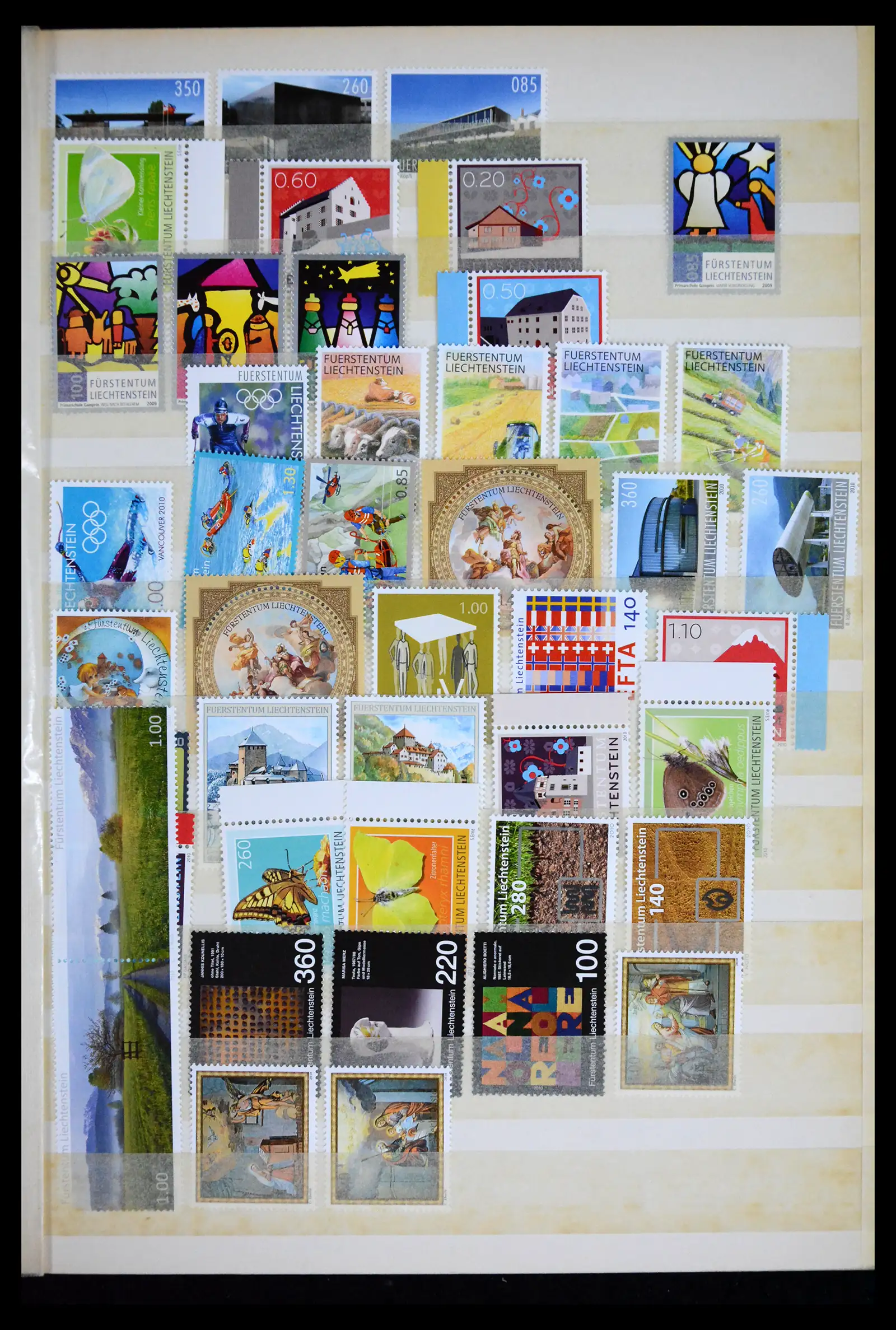 41632 0002 - Stamp collection 41632 Liechtenstein 1953-2013.
