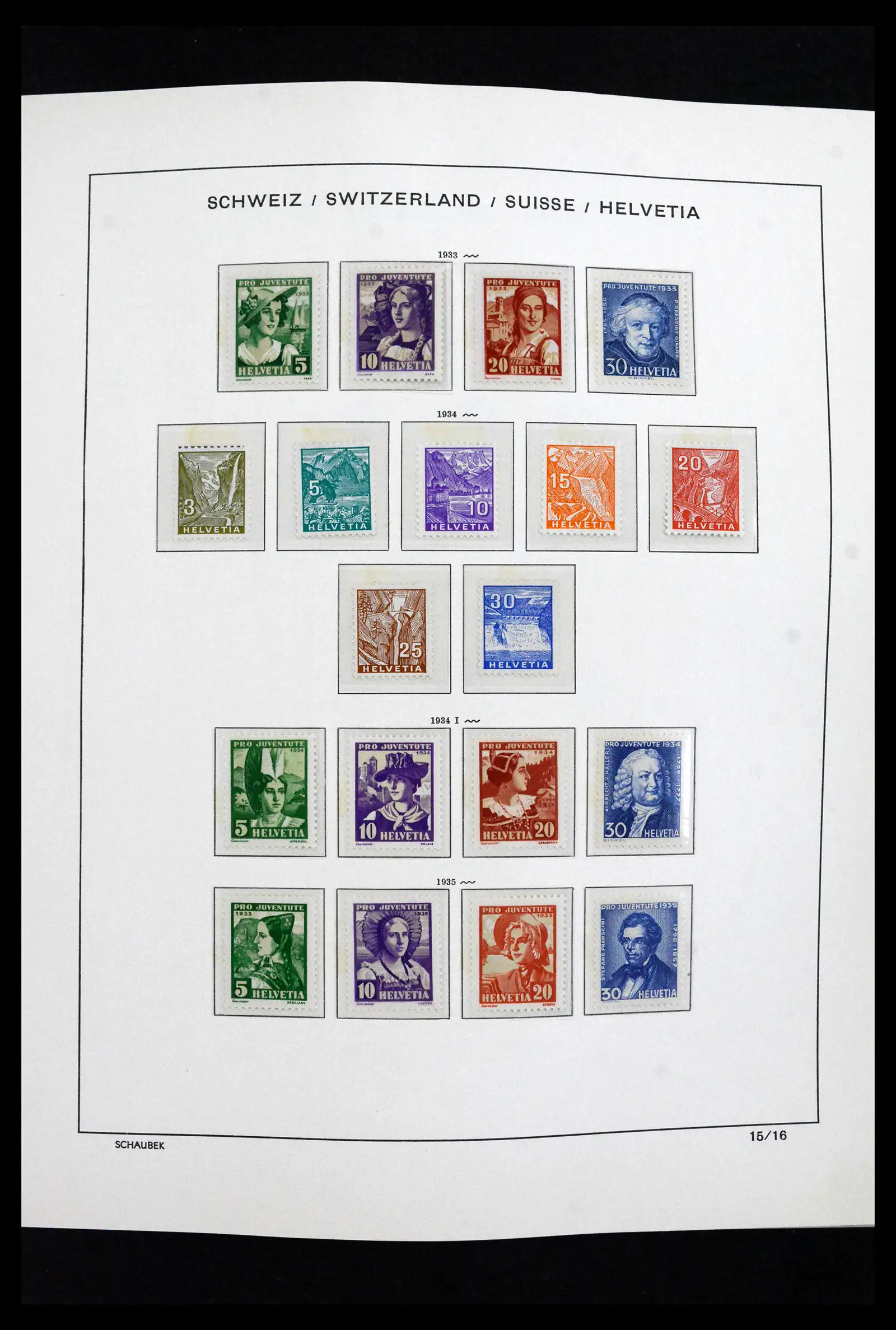 41635 0015 - Postzegelverzameling 41635 Zwitserland postfris 1907-2024!!