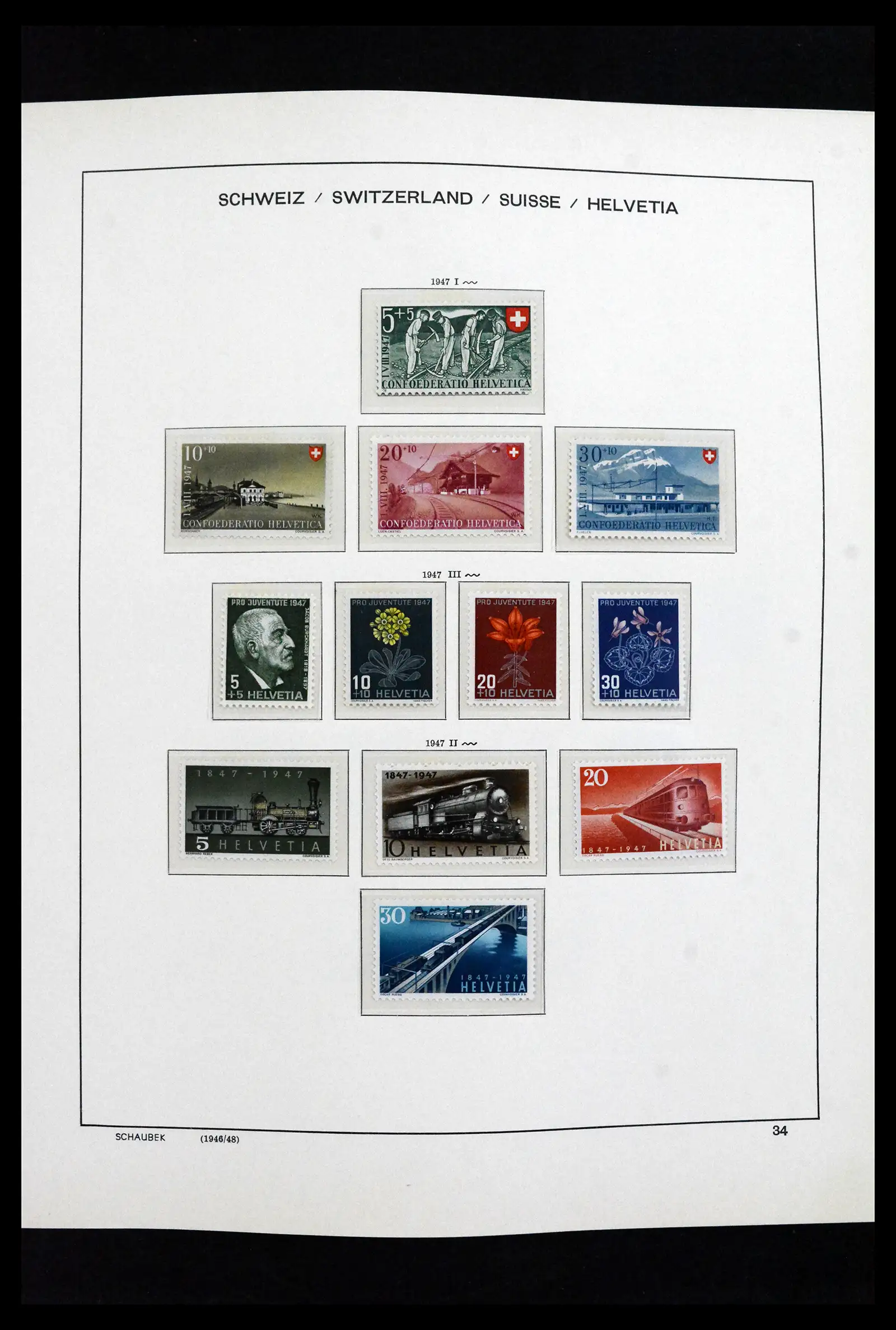 41635 0029 - Postzegelverzameling 41635 Zwitserland postfris 1907-2024!!