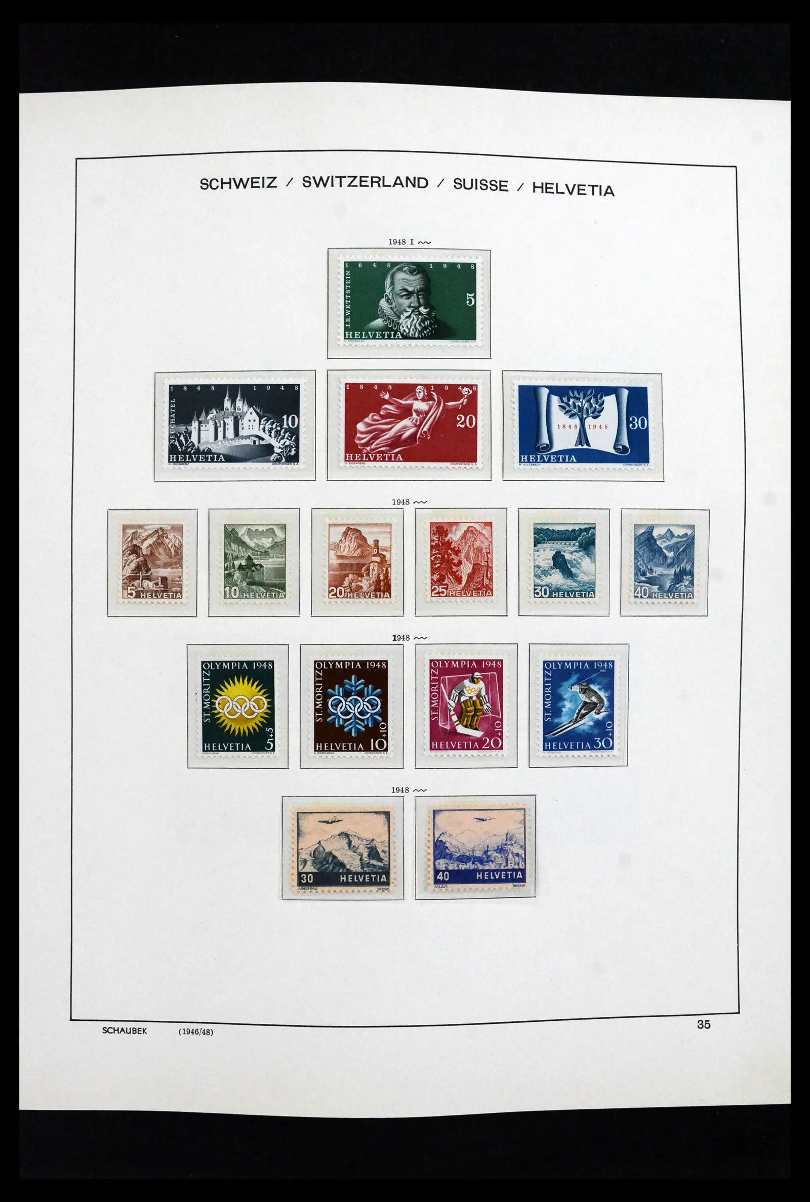 41635 0030 - Postzegelverzameling 41635 Zwitserland postfris 1907-2024!!