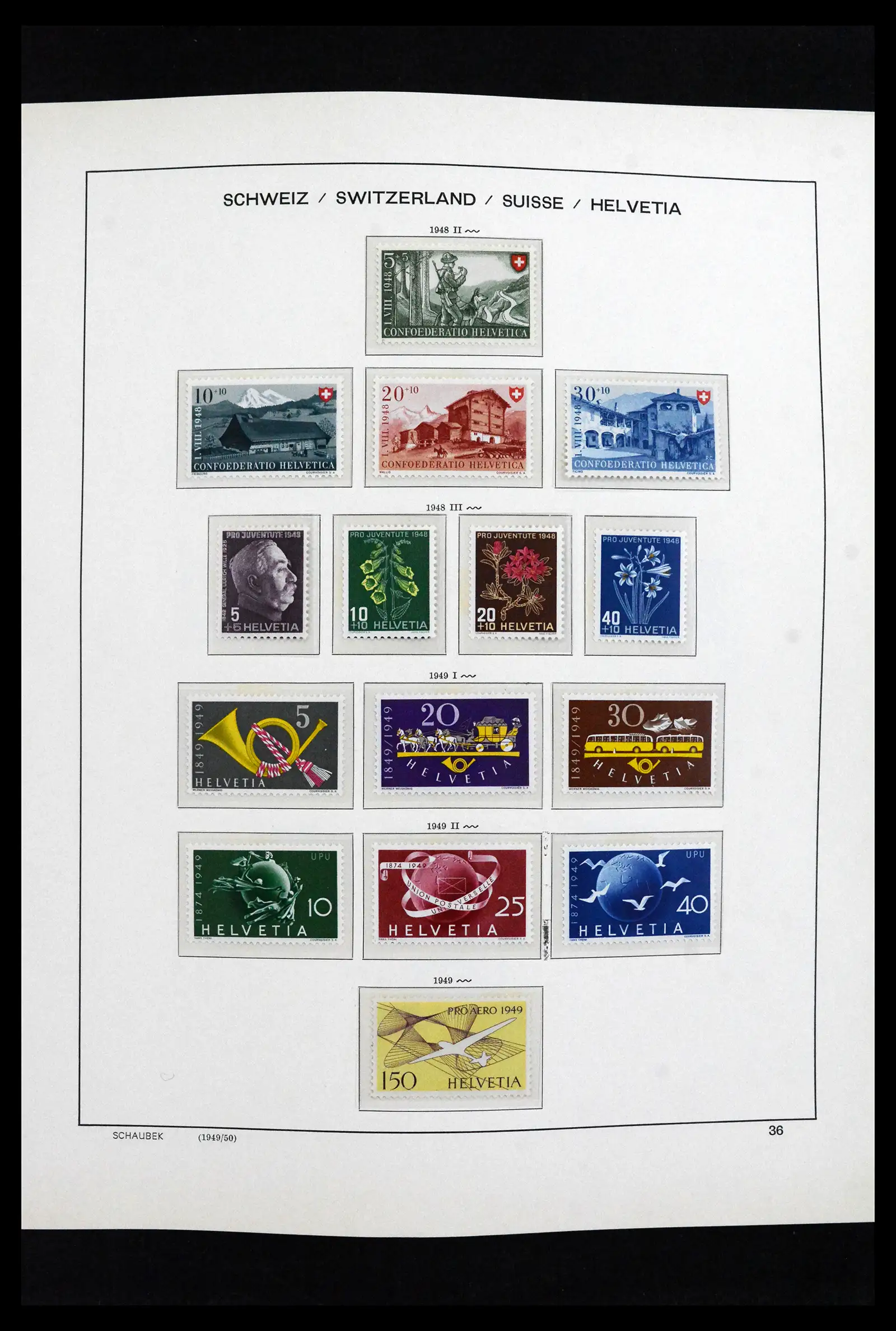 41635 0031 - Postzegelverzameling 41635 Zwitserland postfris 1907-2024!!