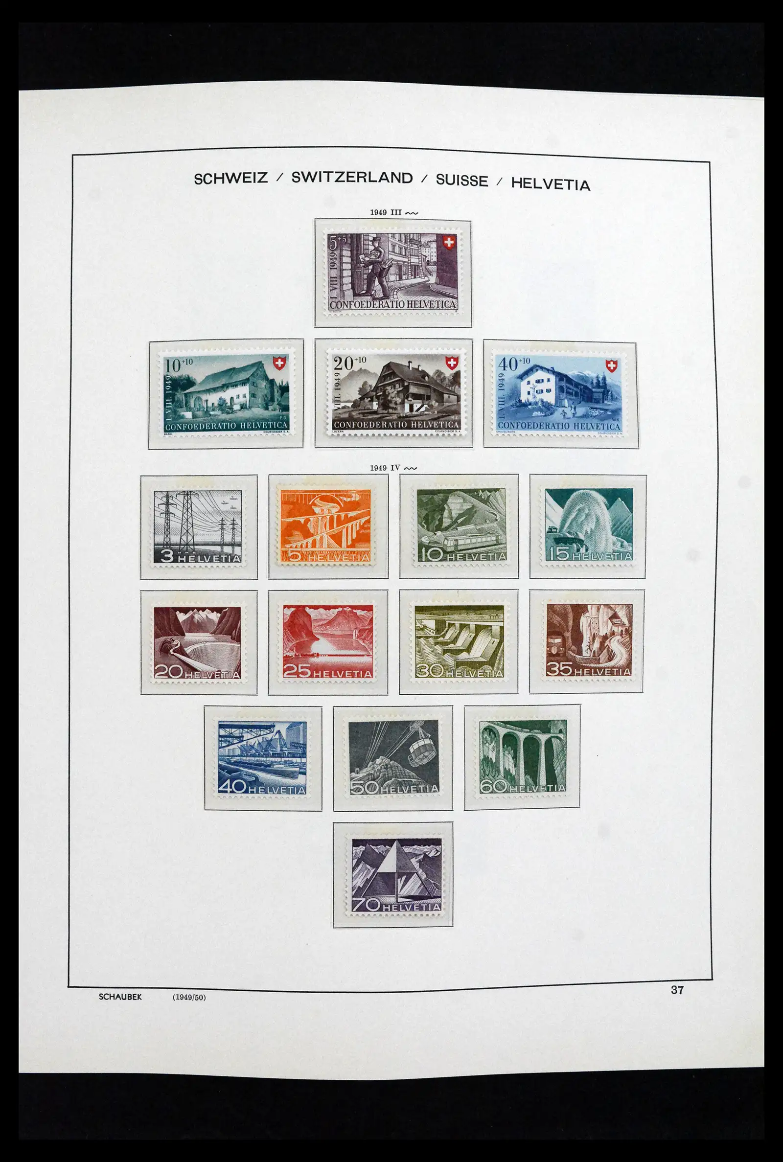 41635 0032 - Postzegelverzameling 41635 Zwitserland postfris 1907-2024!!