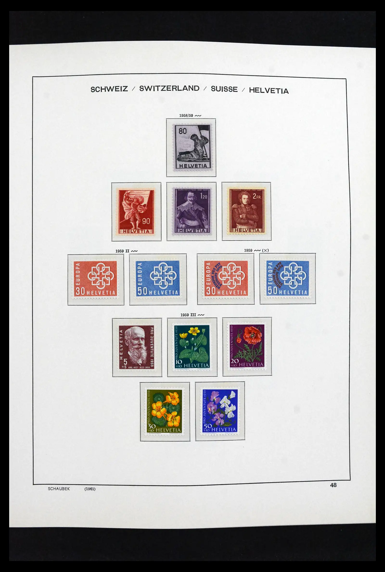 41635 0043 - Postzegelverzameling 41635 Zwitserland postfris 1907-2024!!