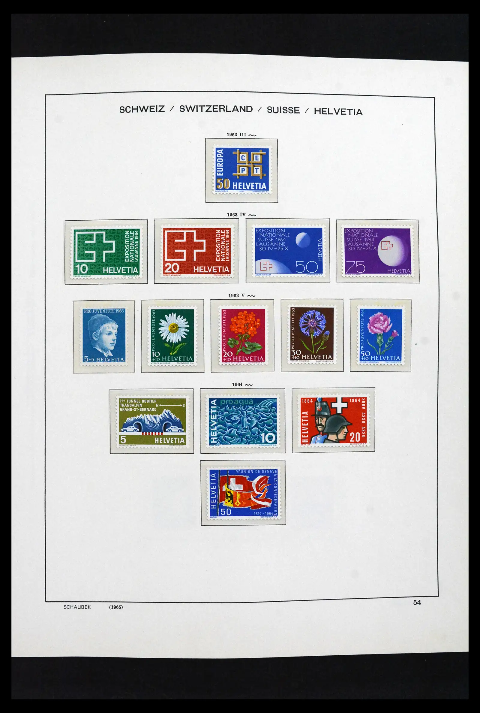 41635 0049 - Postzegelverzameling 41635 Zwitserland postfris 1907-2024!!