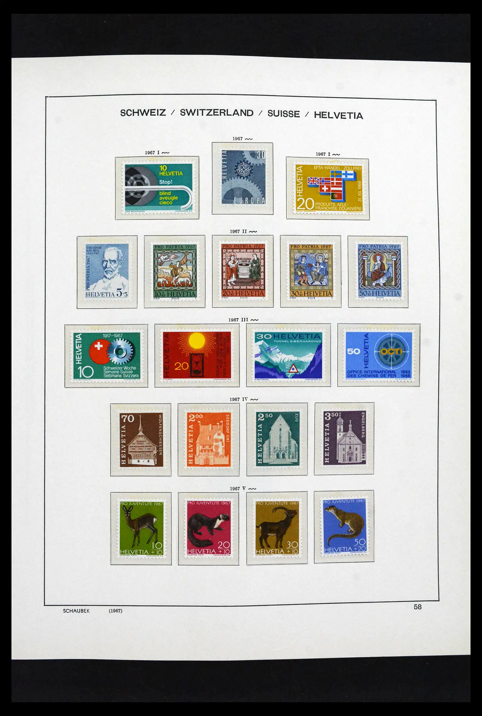 41635 0054 - Postzegelverzameling 41635 Zwitserland postfris 1907-2024!!