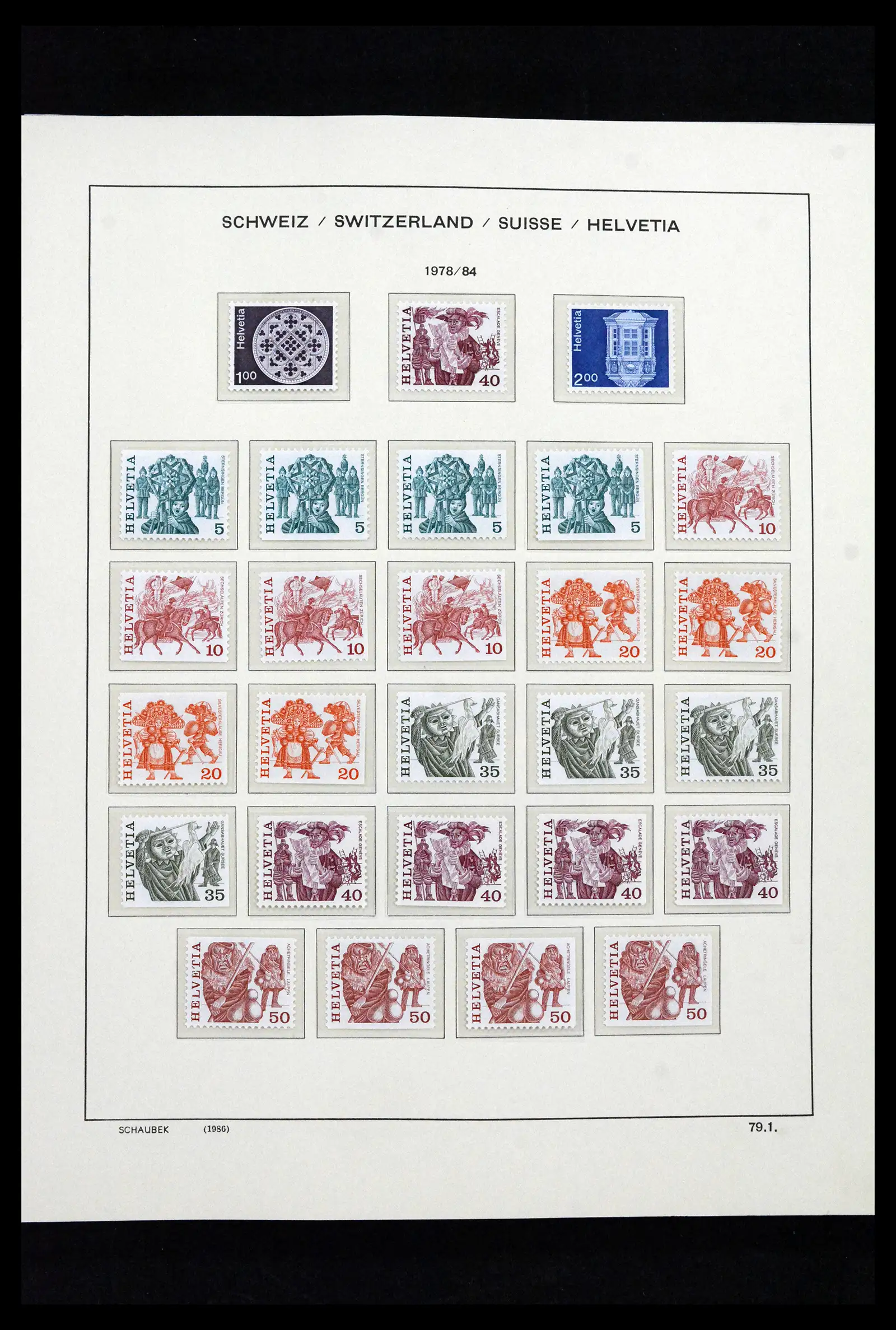 41635 0078 - Postzegelverzameling 41635 Zwitserland postfris 1907-2024!!