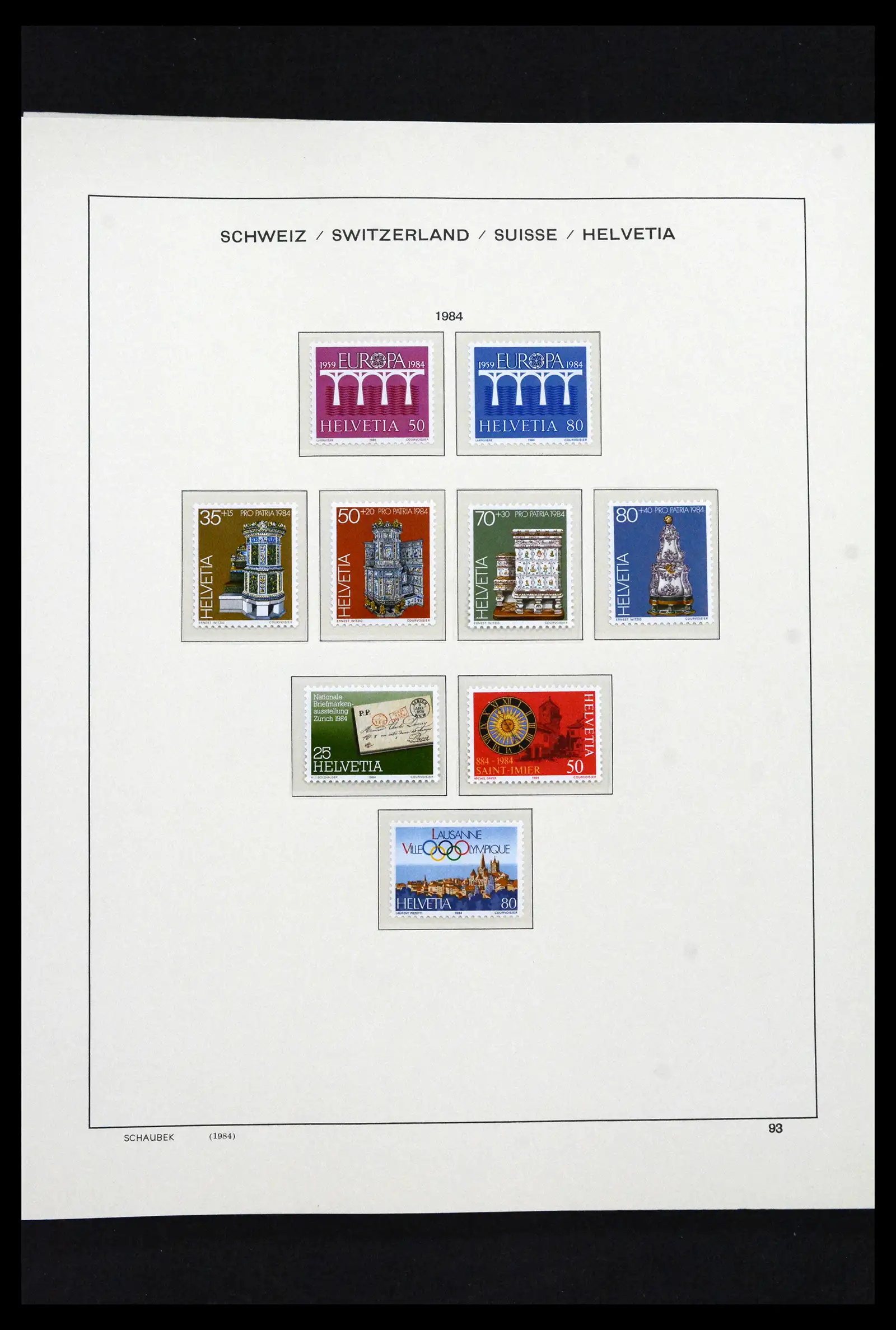 41635 0097 - Postzegelverzameling 41635 Zwitserland postfris 1907-2024!!