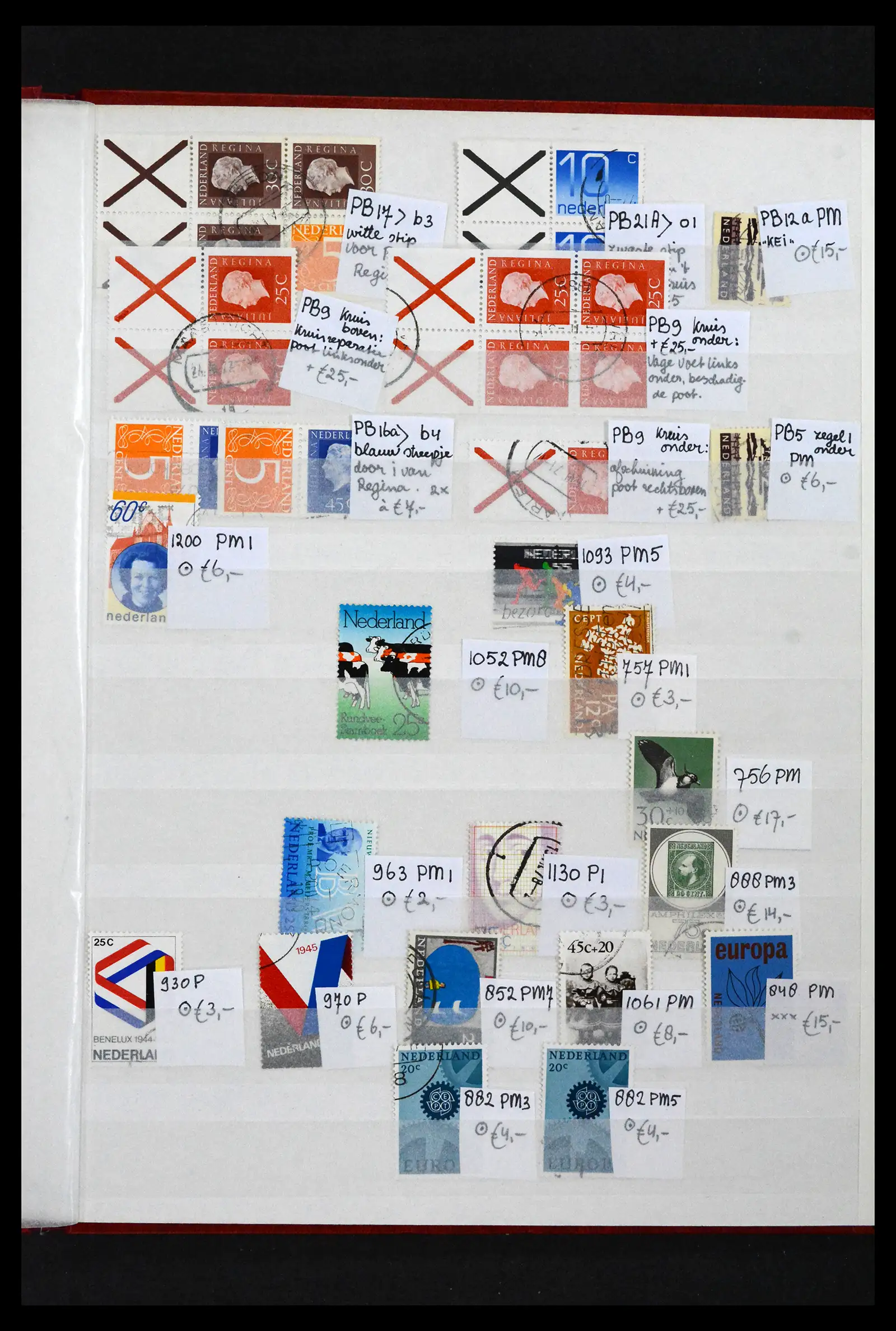 41643 0064 - Postzegelverzameling 41643 Nederland plaatfouten 1900-2011.