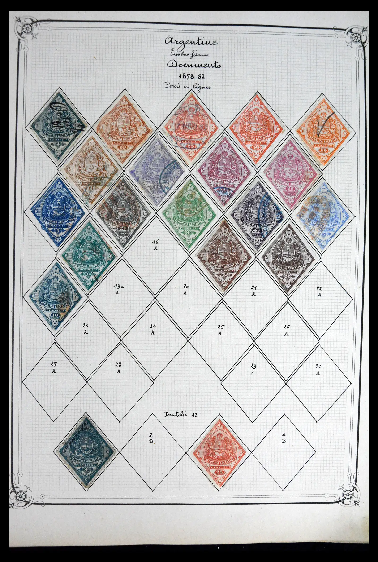 41645 0008 - Postzegelverzameling 41645 Argentinië fiscaal 1878-1920.