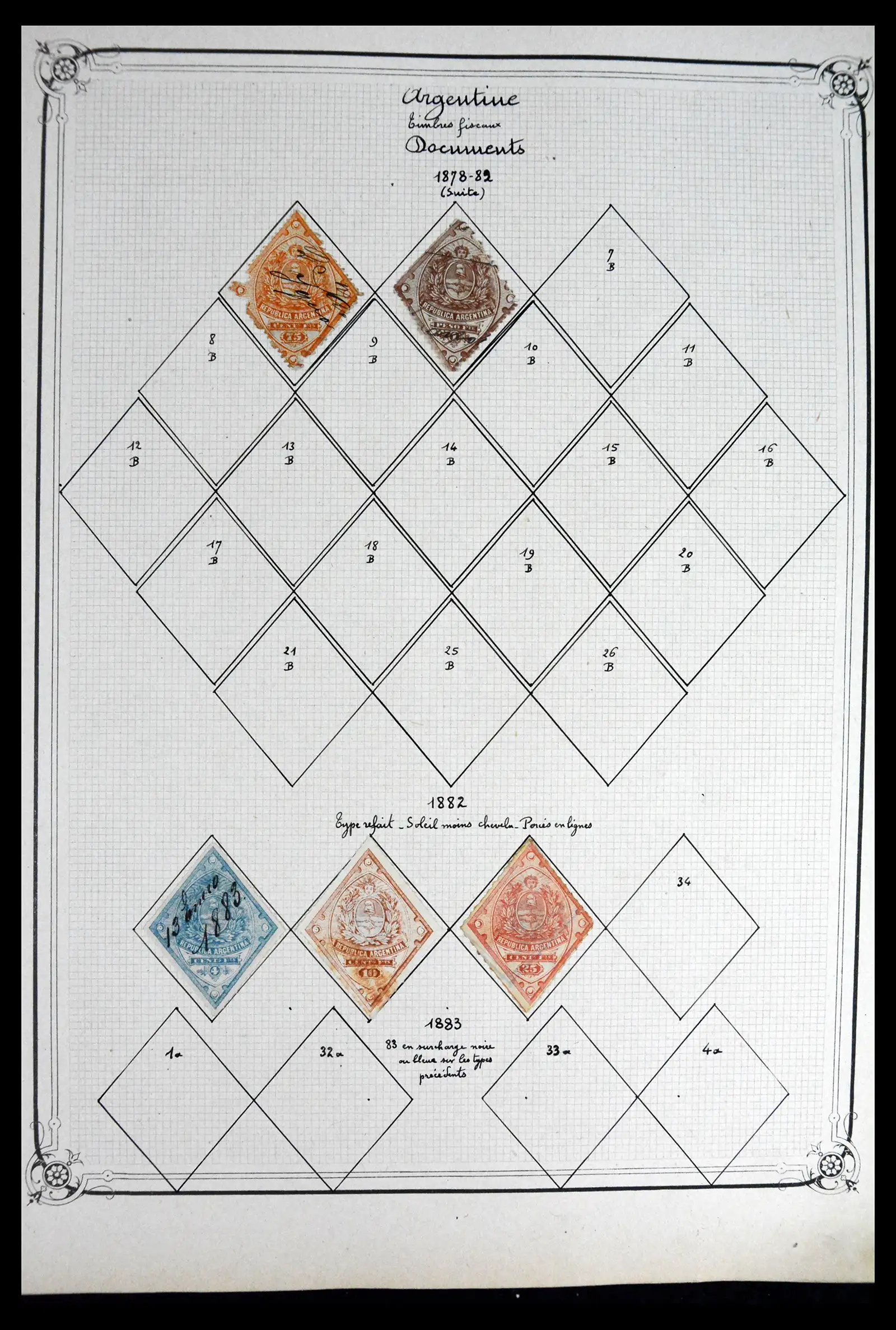 41645 0009 - Postzegelverzameling 41645 Argentinië fiscaal 1878-1920.