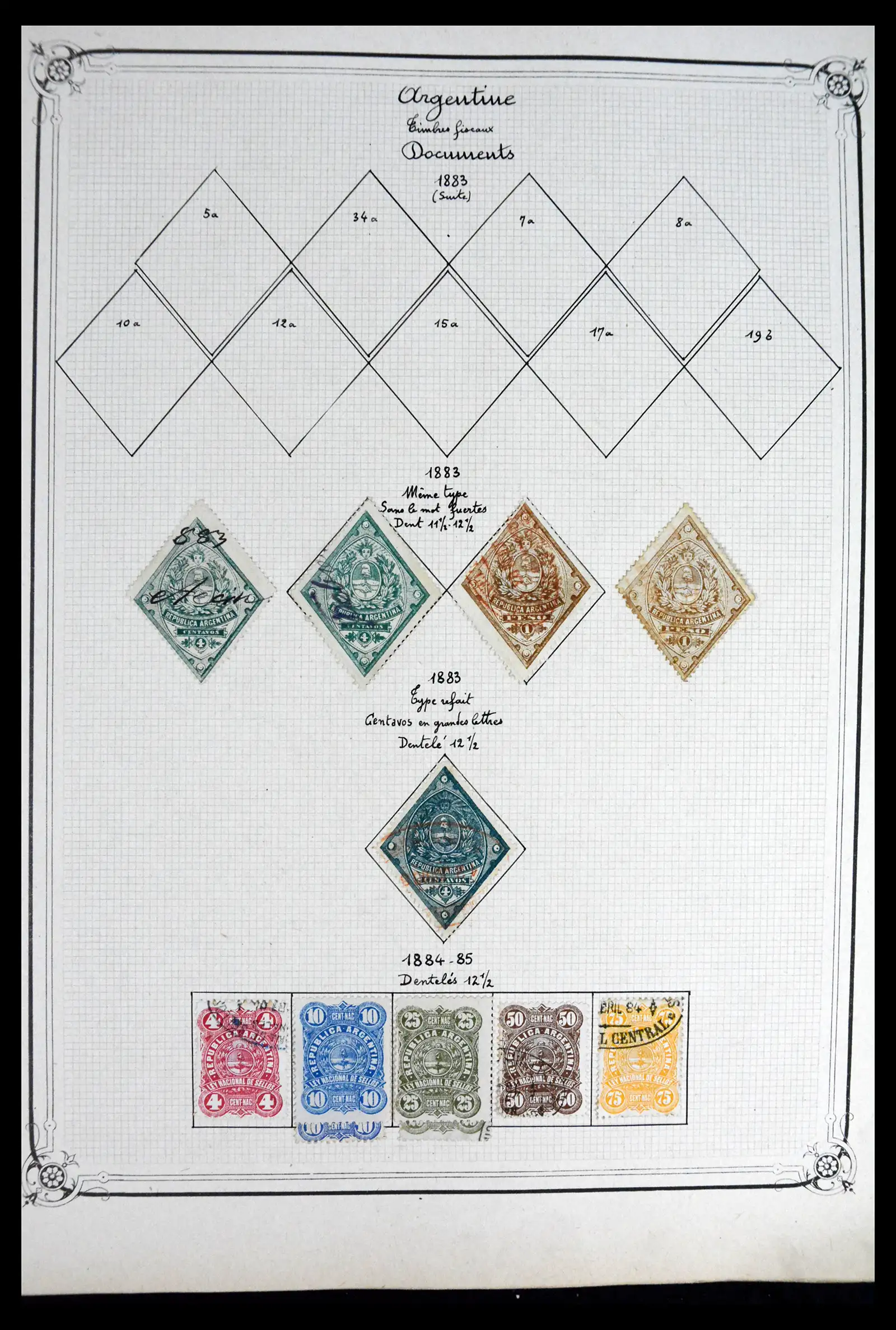 41645 0010 - Postzegelverzameling 41645 Argentinië fiscaal 1878-1920.