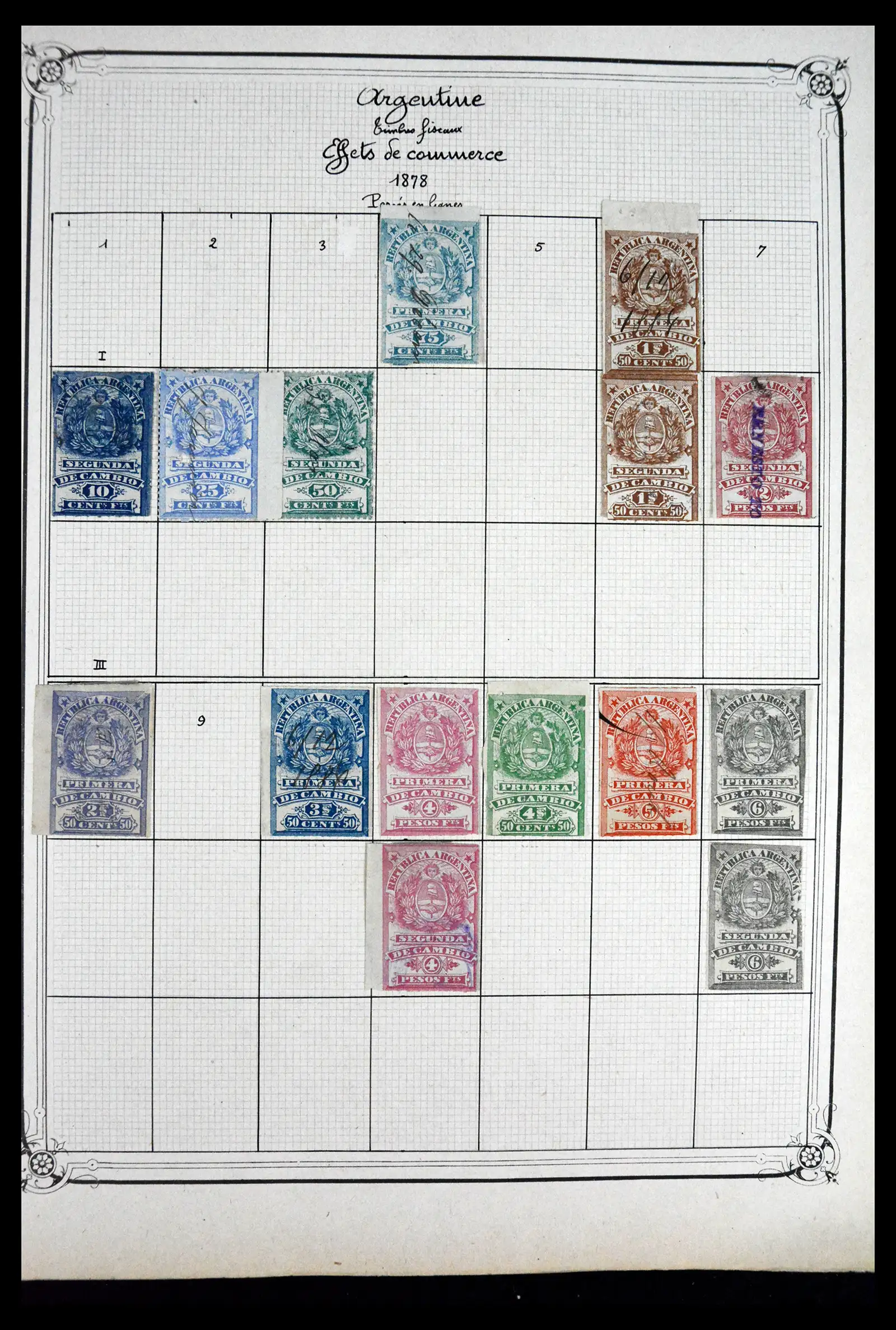 41645 0032 - Postzegelverzameling 41645 Argentinië fiscaal 1878-1920.