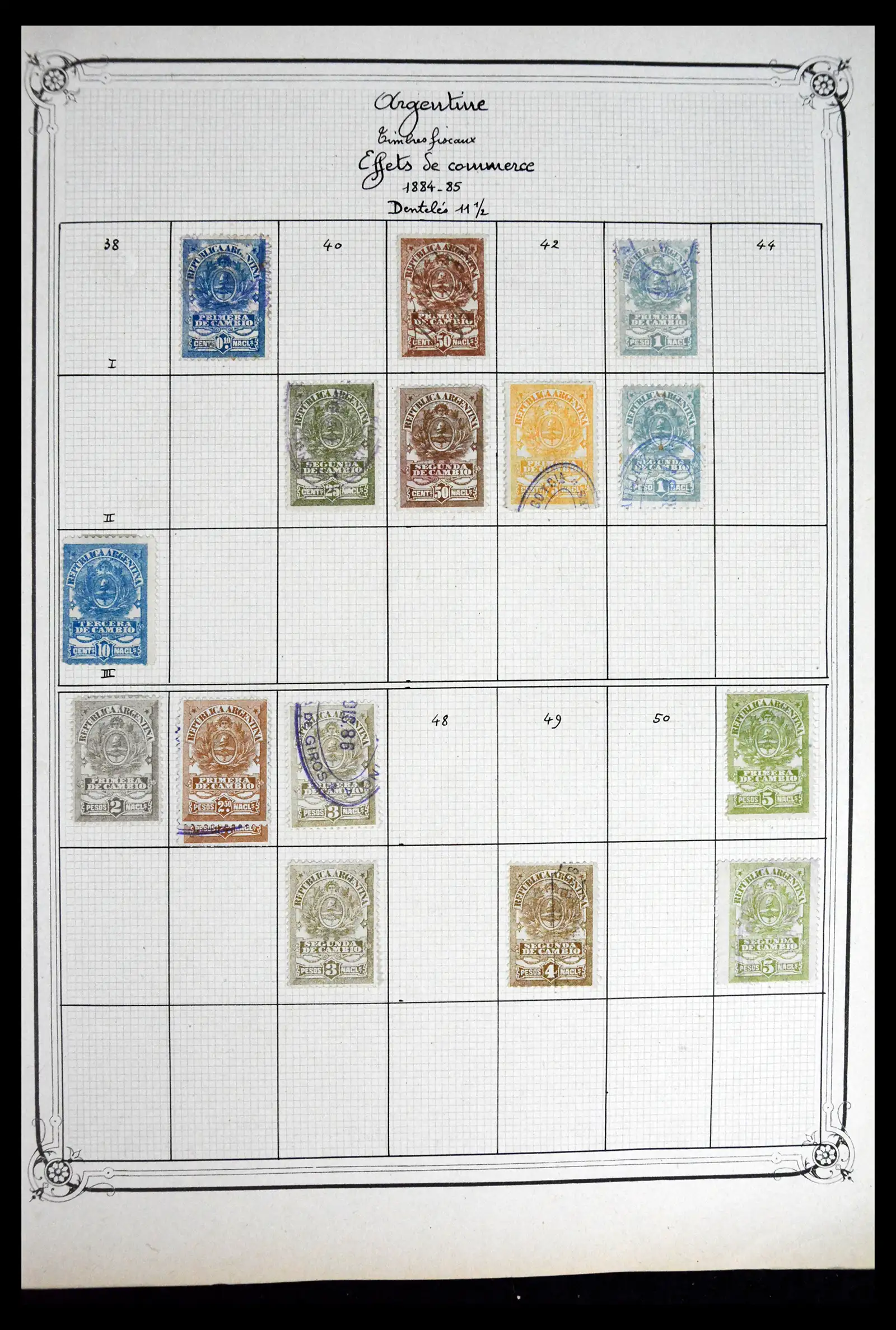 41645 0035 - Postzegelverzameling 41645 Argentinië fiscaal 1878-1920.