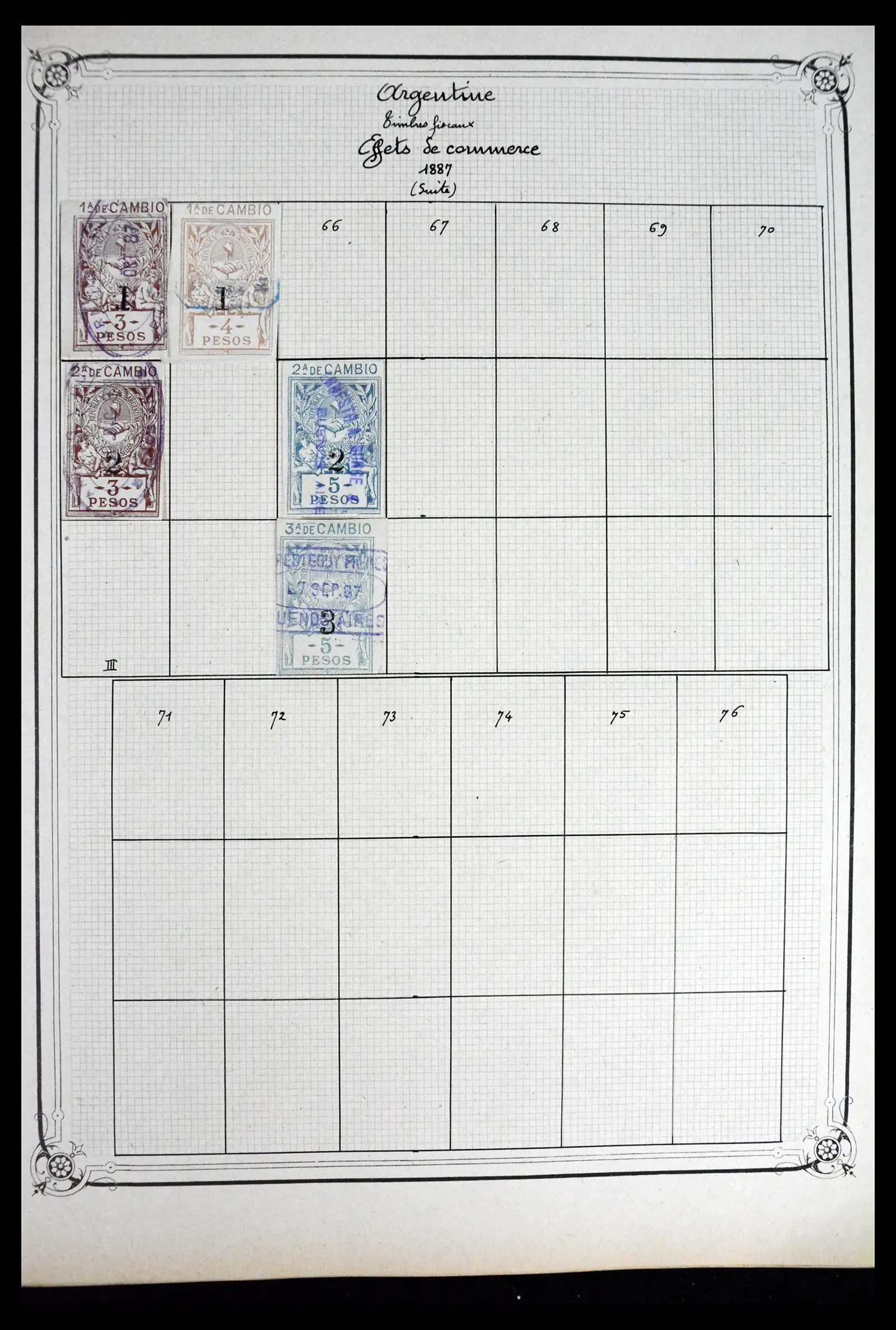 41645 0037 - Postzegelverzameling 41645 Argentinië fiscaal 1878-1920.