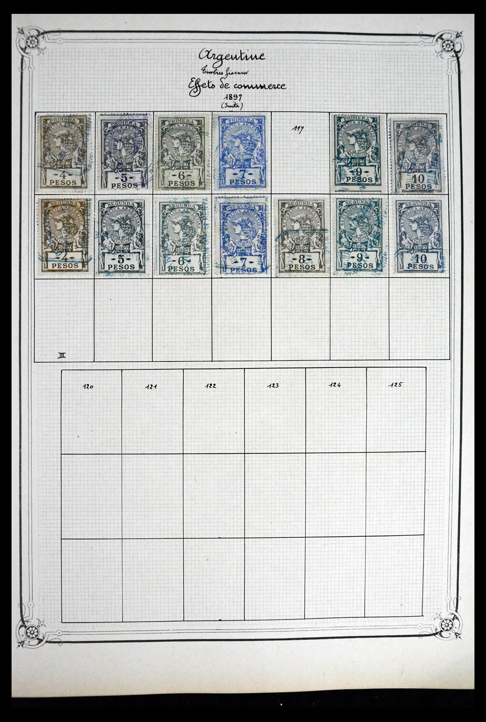 41645 0041 - Postzegelverzameling 41645 Argentinië fiscaal 1878-1920.