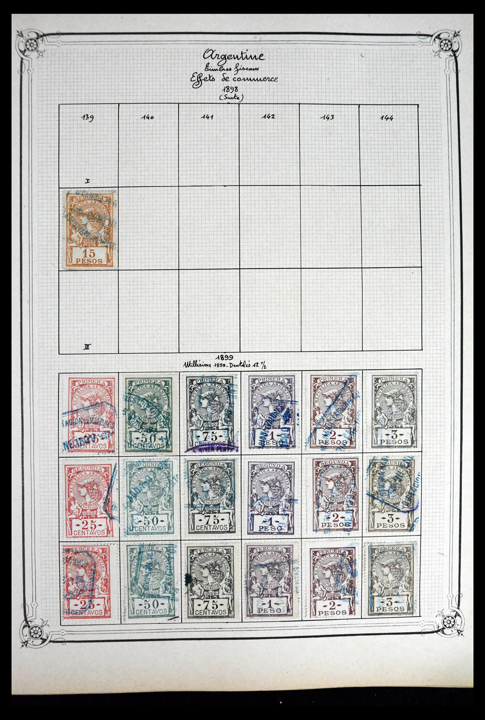 41645 0043 - Postzegelverzameling 41645 Argentinië fiscaal 1878-1920.