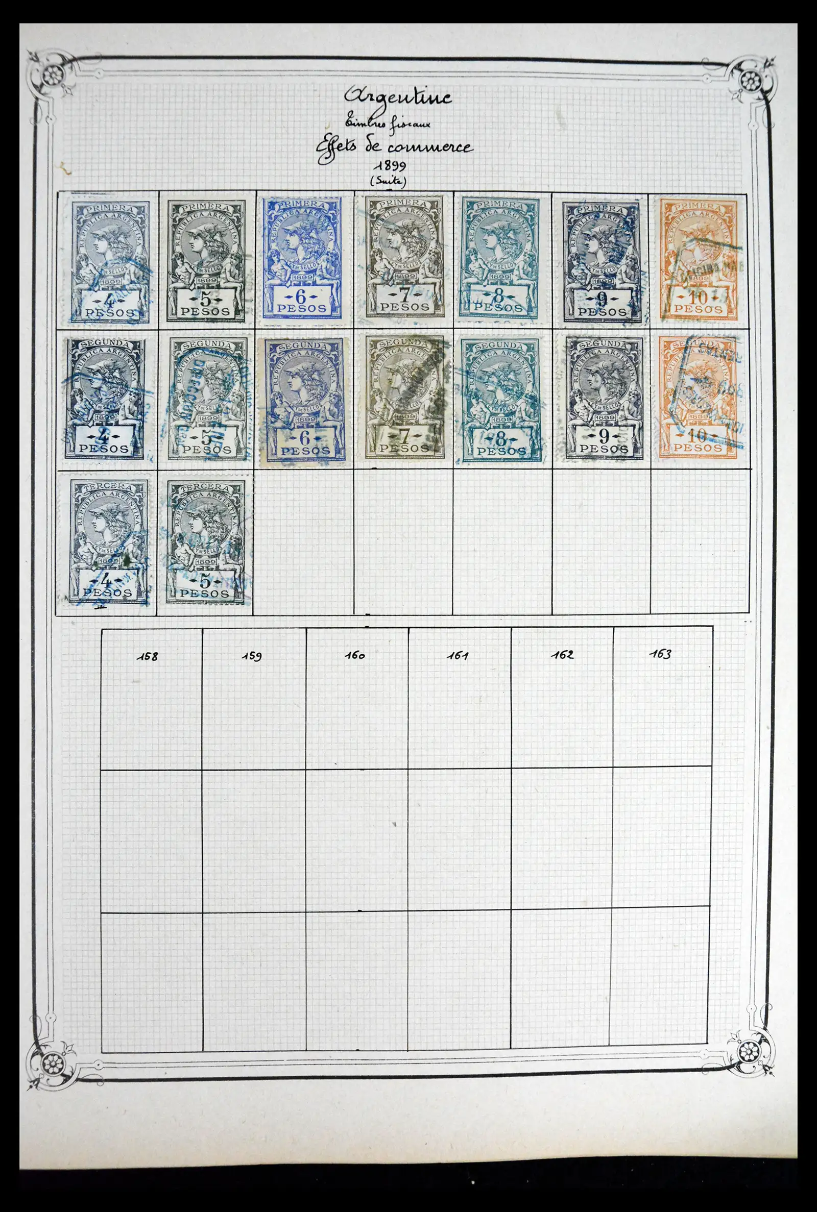 41645 0044 - Postzegelverzameling 41645 Argentinië fiscaal 1878-1920.